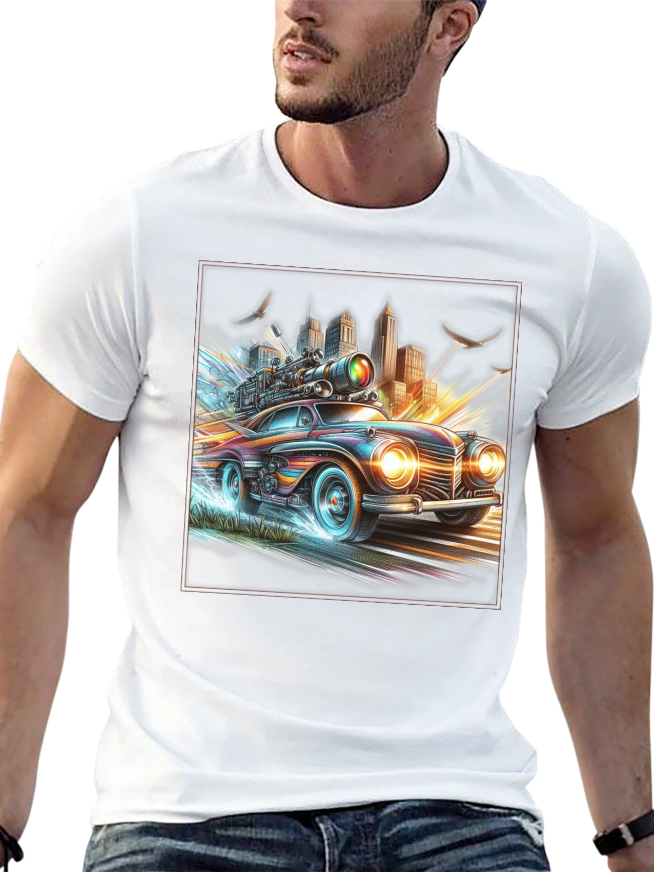 Retro Futuristic Car T-Shirt