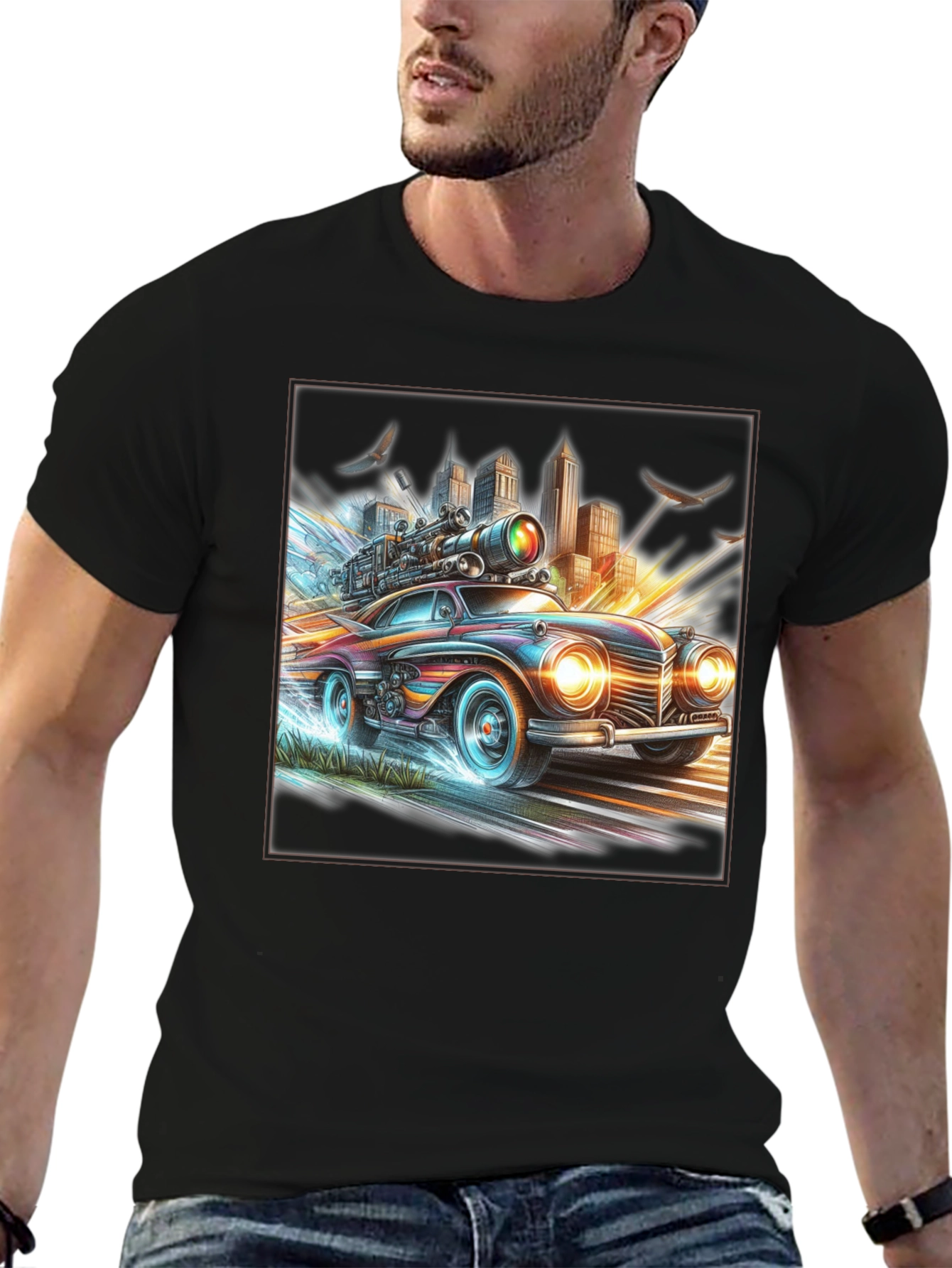 Retro Futuristic Car T-Shirt