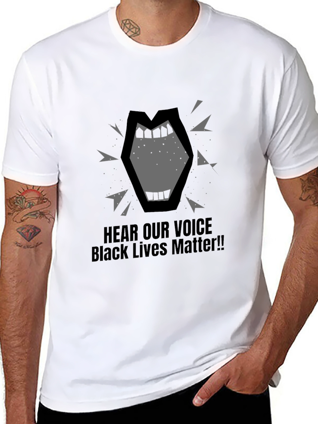 Black Lives Matter Graphic Tee - Hear Our Voice