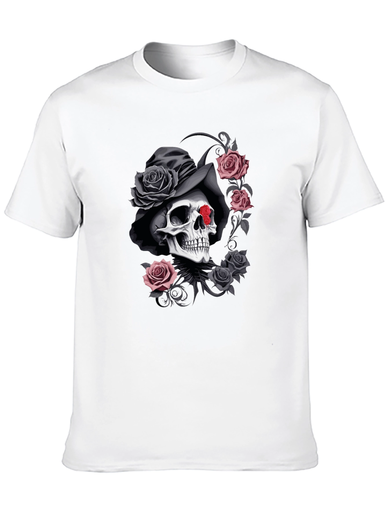 Skull & Roses Graphic T-Shirt