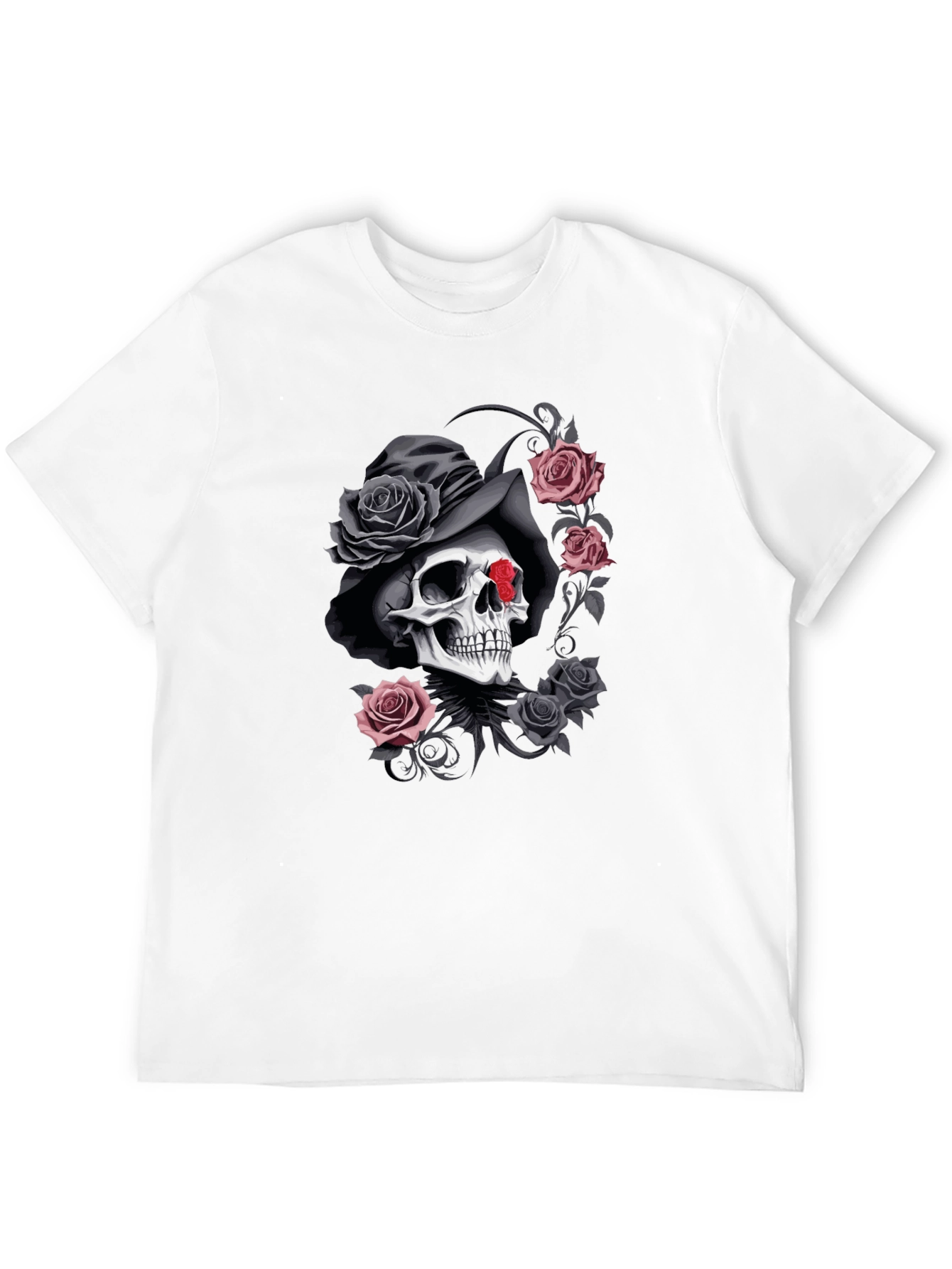 Skull & Roses Graphic T-Shirt