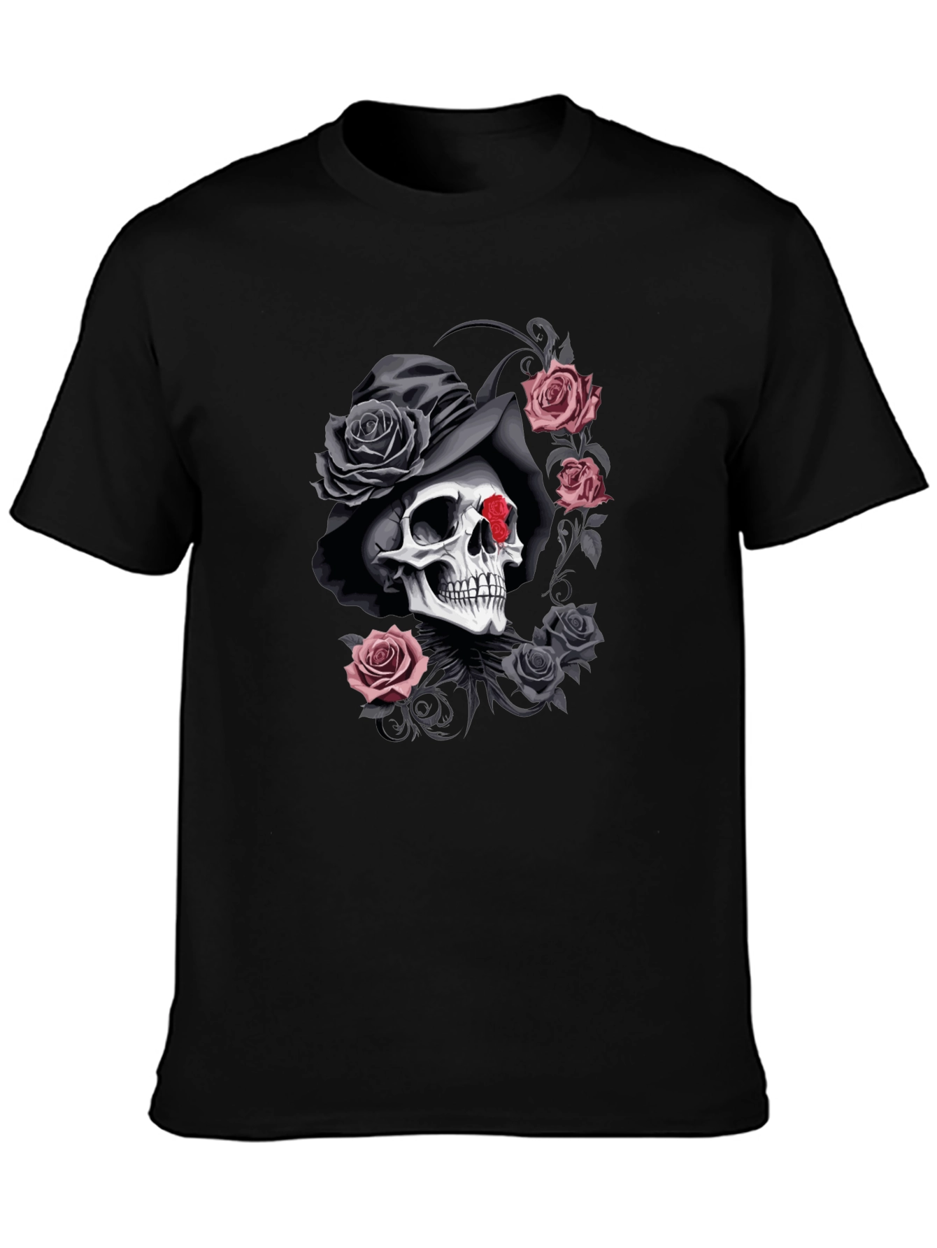 Skull & Roses Graphic T-Shirt