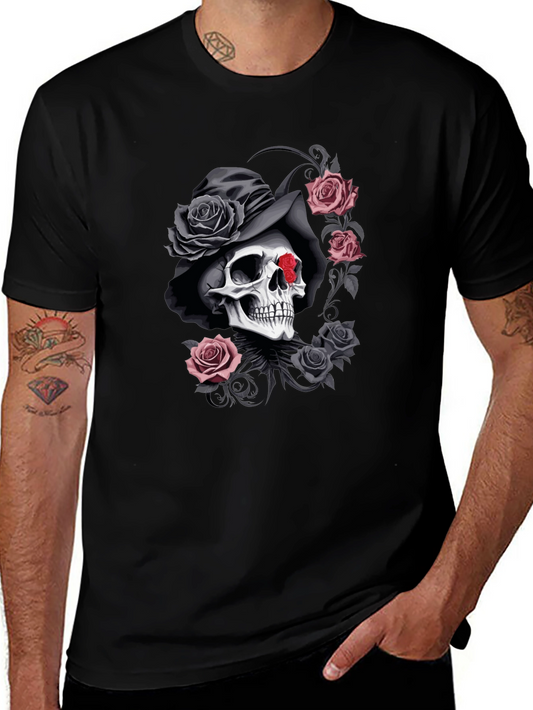 Skull & Roses Graphic T-Shirt