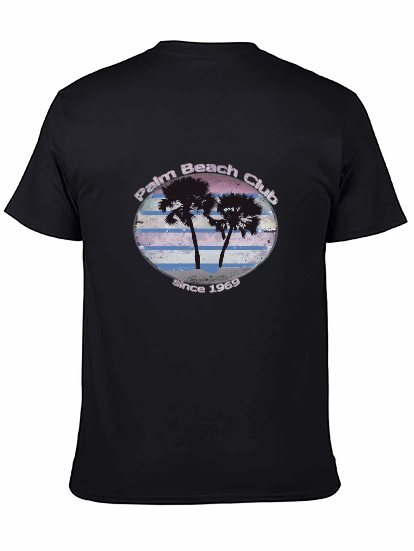 Palm Beach Club T-Shirt - Retro Palm Tree Tee