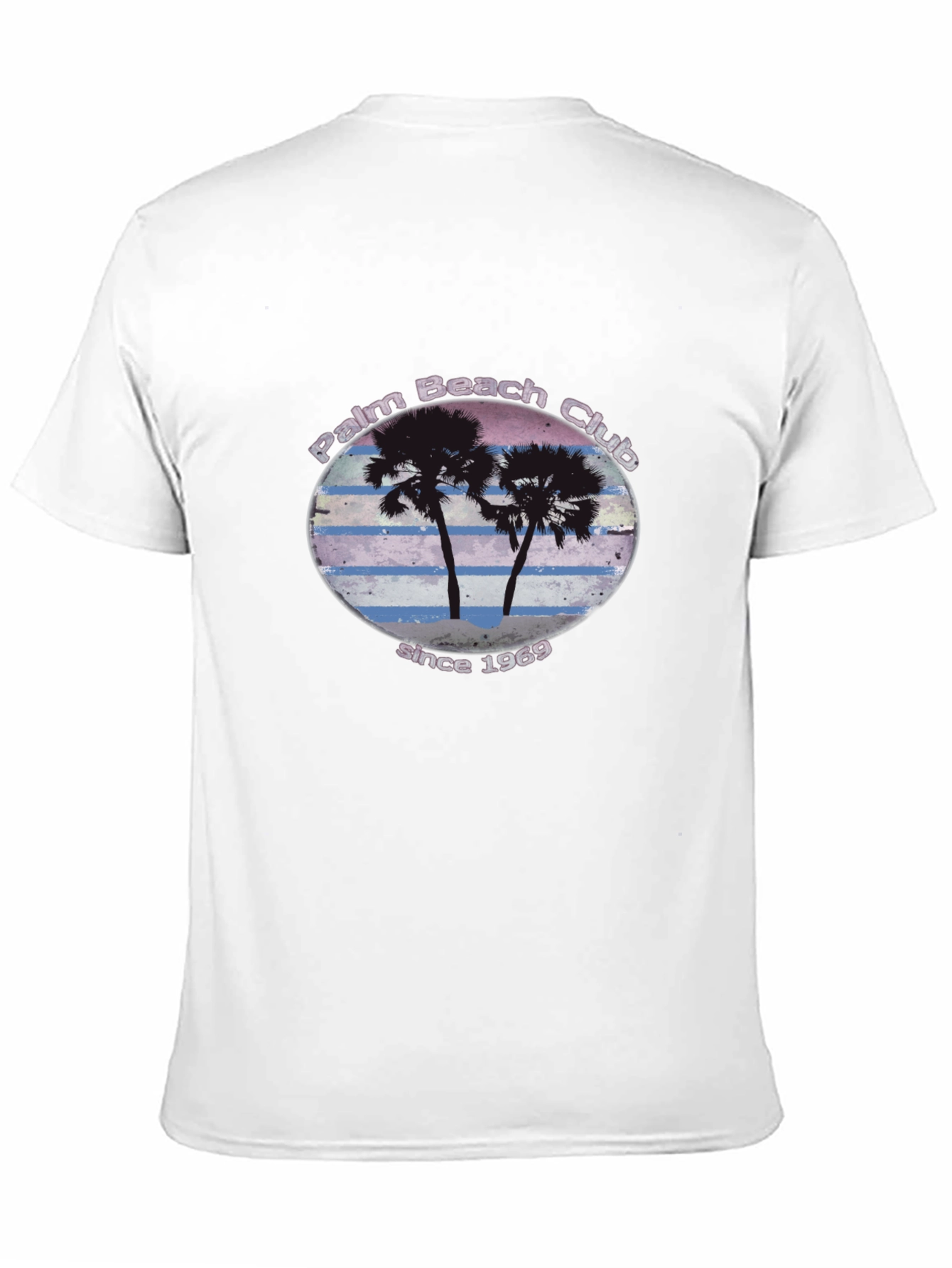 Palm Beach Club T-Shirt - Retro Palm Tree Tee