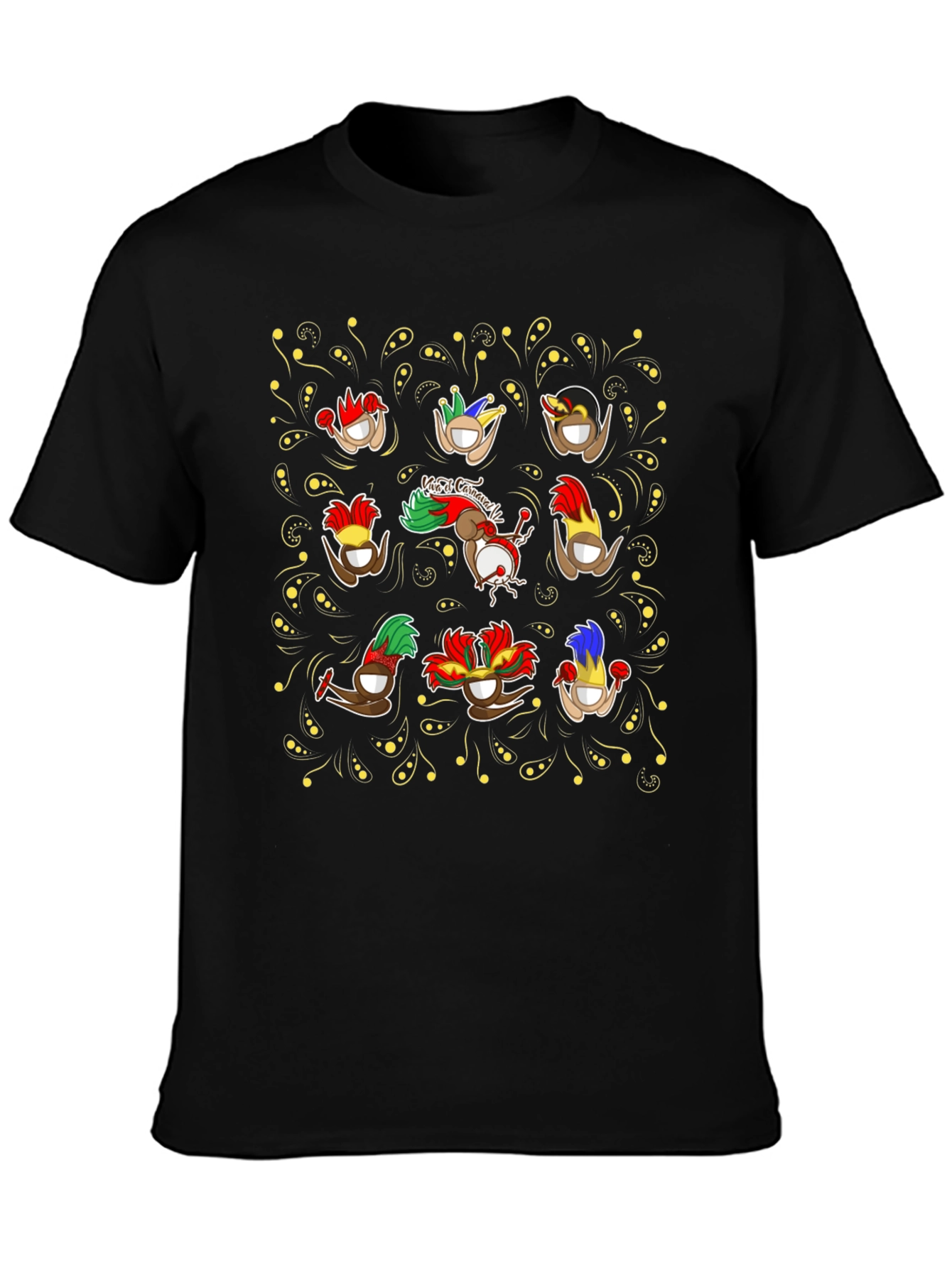 Carnival Coconut Head Black T-Shirt