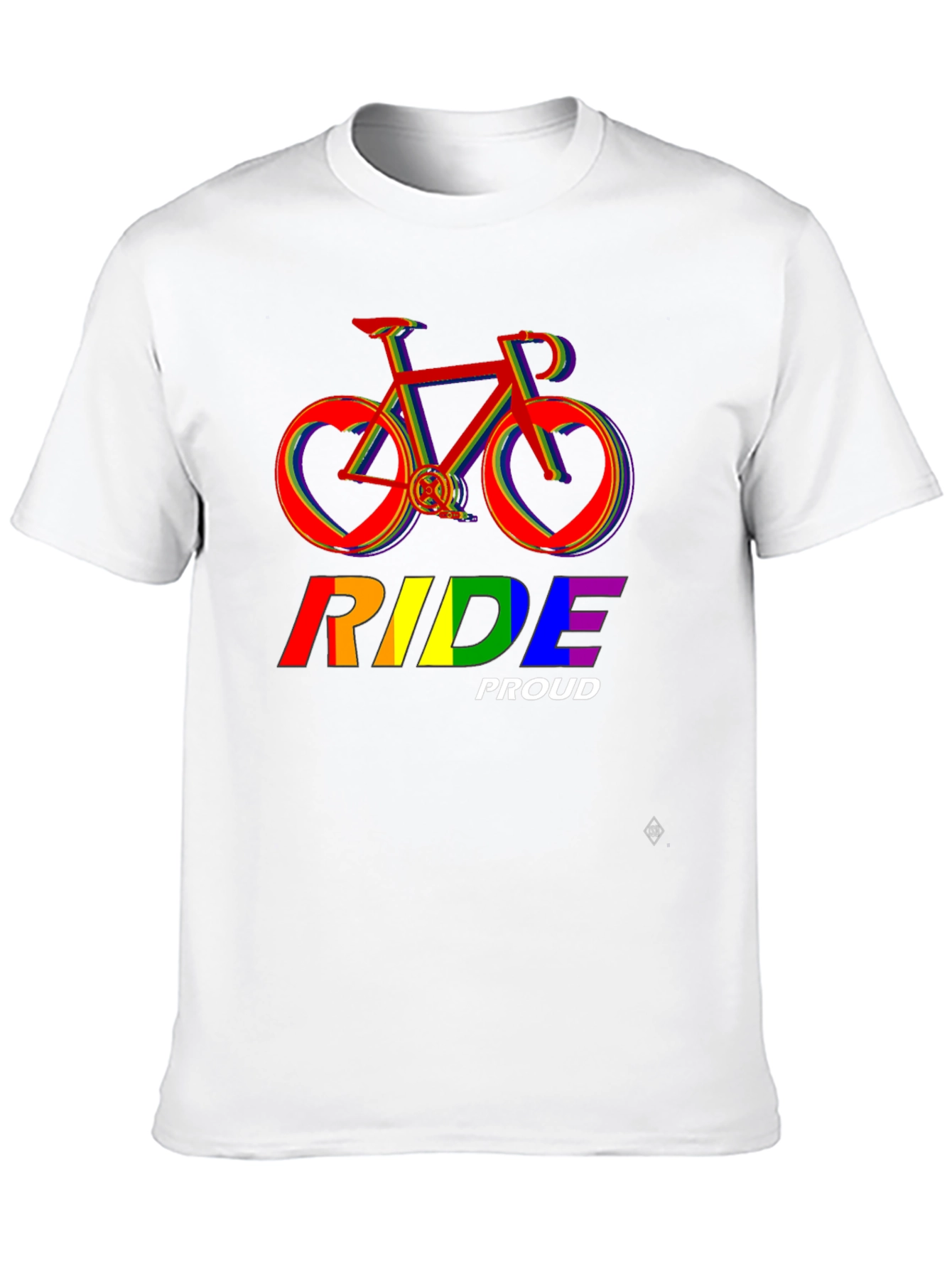 Ride Proud Rainbow Bicycle T-Shirt