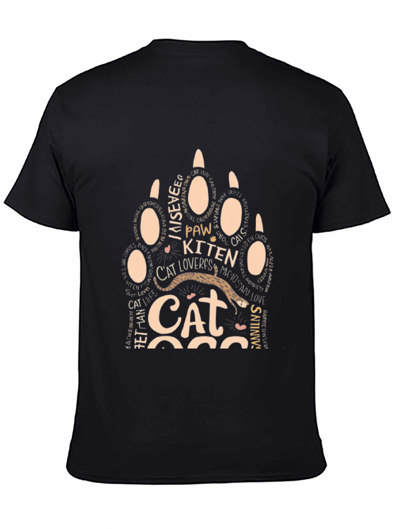 Cat Lover Paw Print T-Shirt - Unisex Graphic Tee
