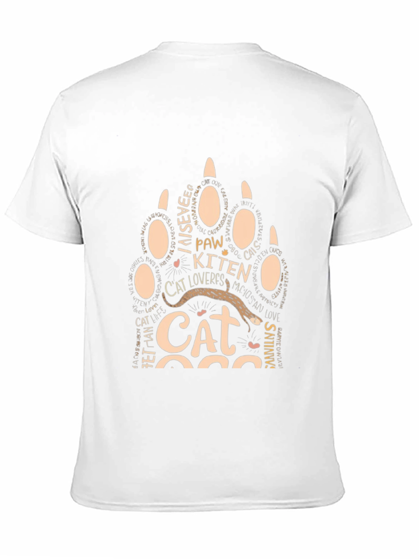 Cat Lover Paw Print T-Shirt - Unisex Graphic Tee