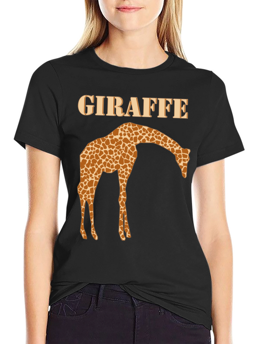 Giraffe Graphic Print T-Shirt
