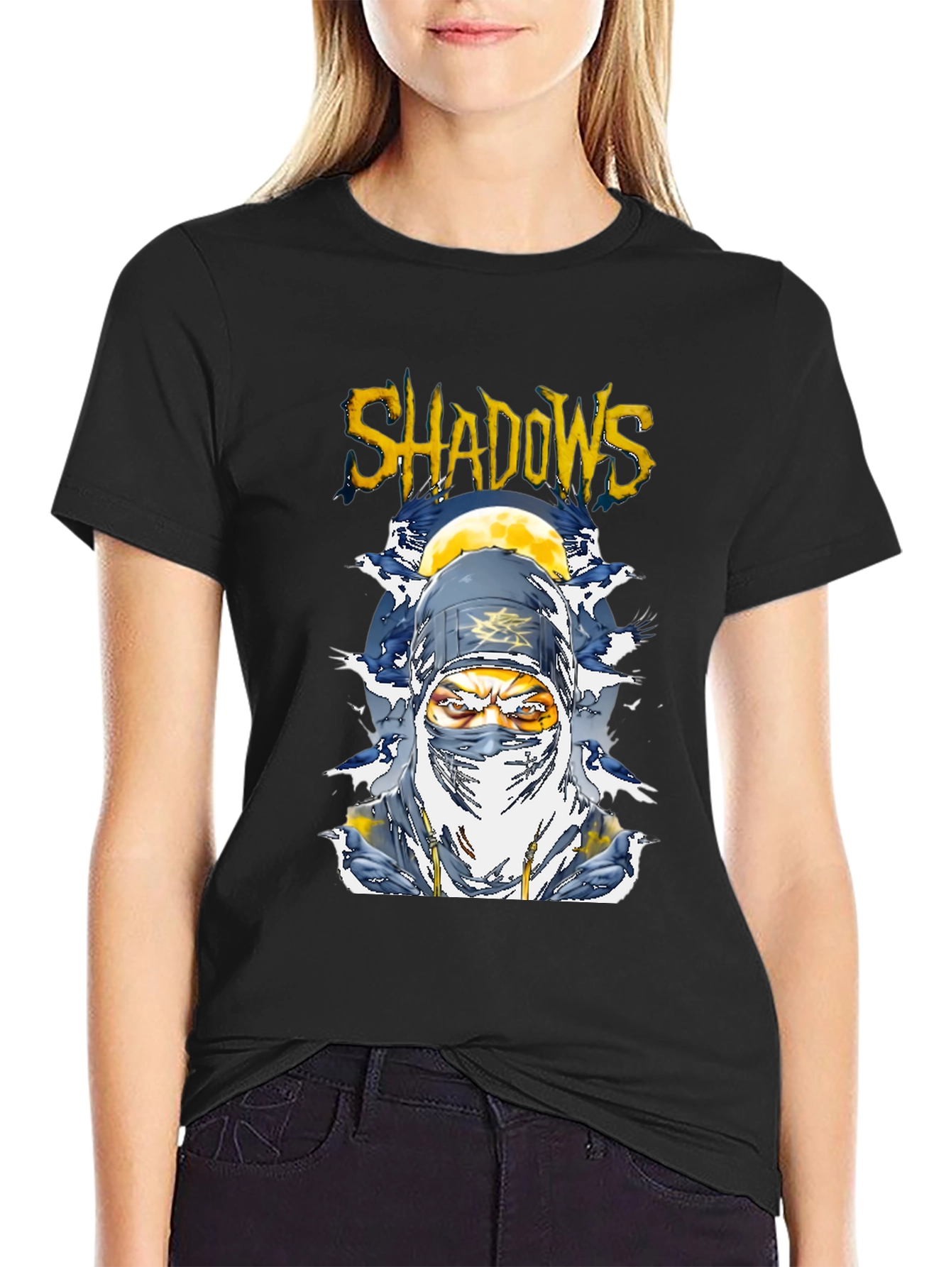 Shadows Ninja Graphic Tee - Mens Black T-Shirt