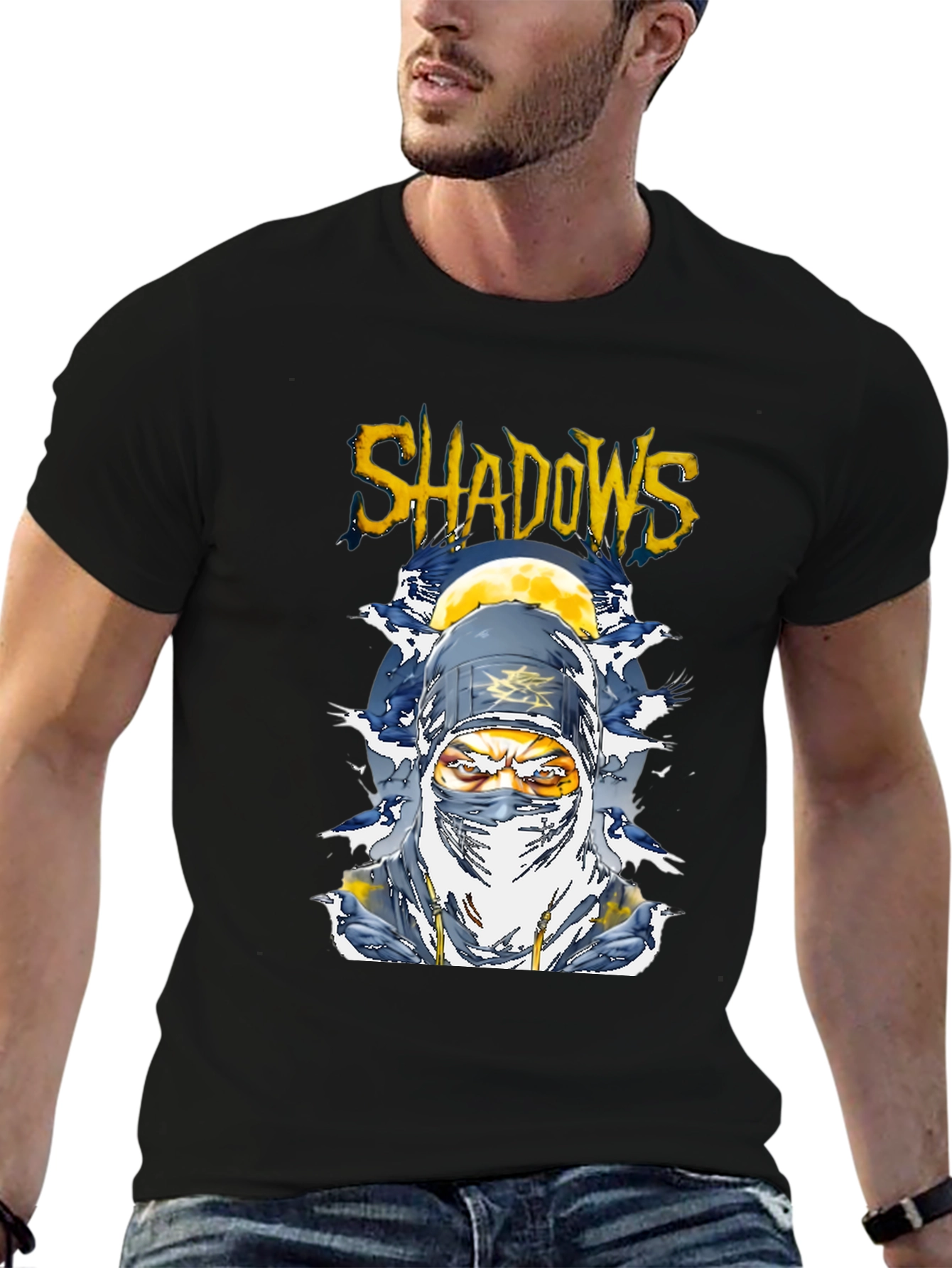 Shadows Ninja Graphic Tee - Mens Black T-Shirt