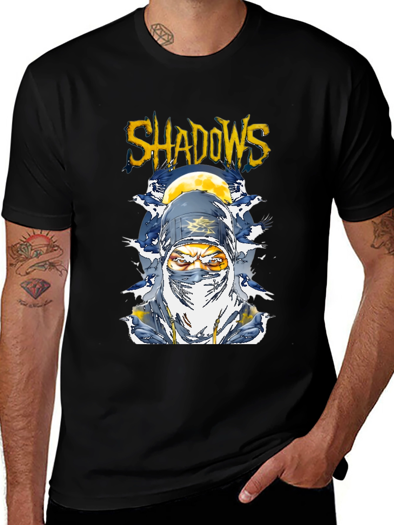 Shadows Ninja Graphic Tee - Mens Black T-Shirt