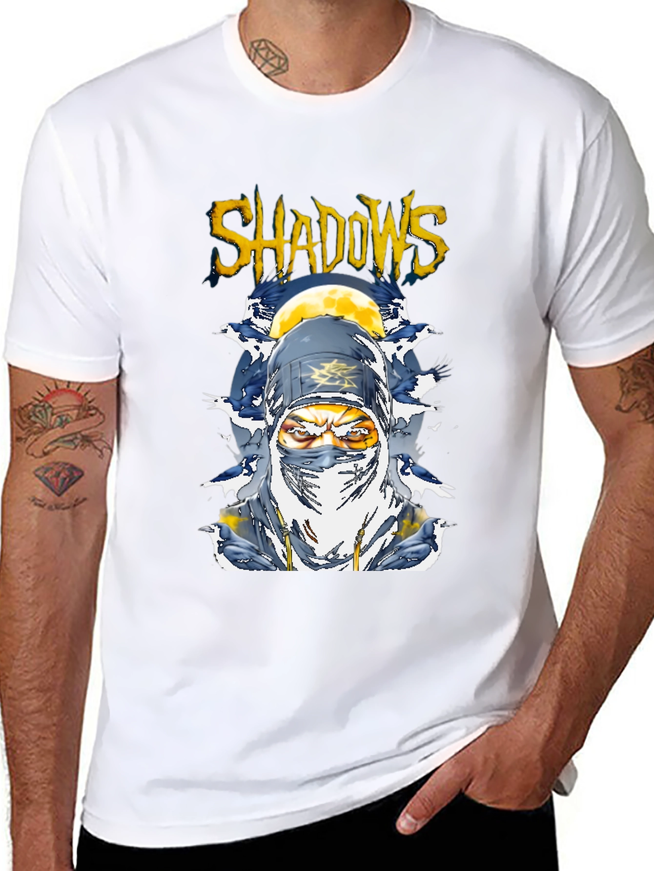 Shadows Ninja Graphic Tee - Mens Black T-Shirt