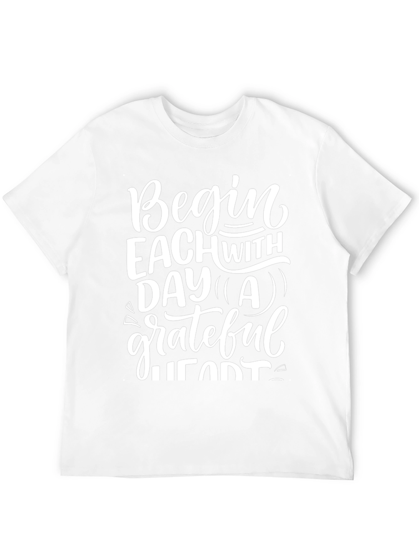 Grateful Heart Graphic Tee - Black Casual T-Shirt