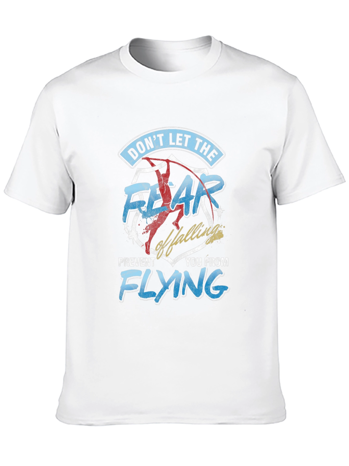 Motivational Fear of Falling Graphic Tee - Black