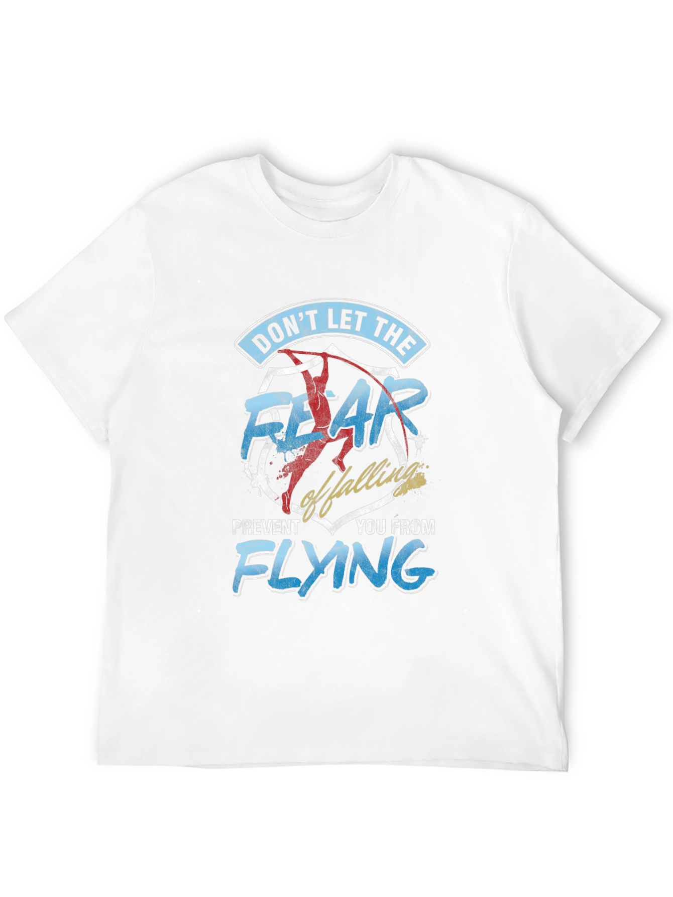 Motivational Fear of Falling Graphic Tee - Black