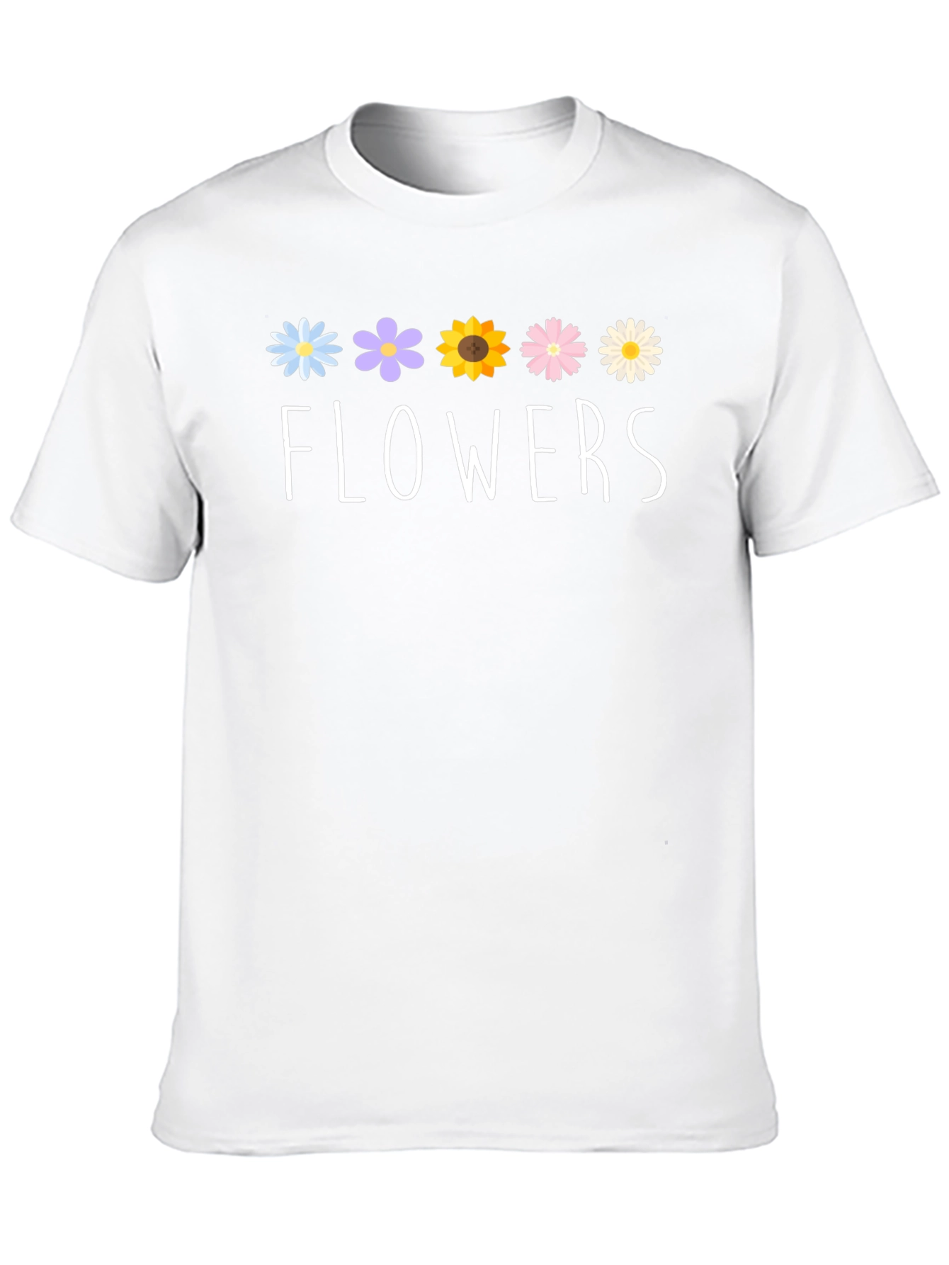 Floral Flowers Graphic Print Black T-Shirt