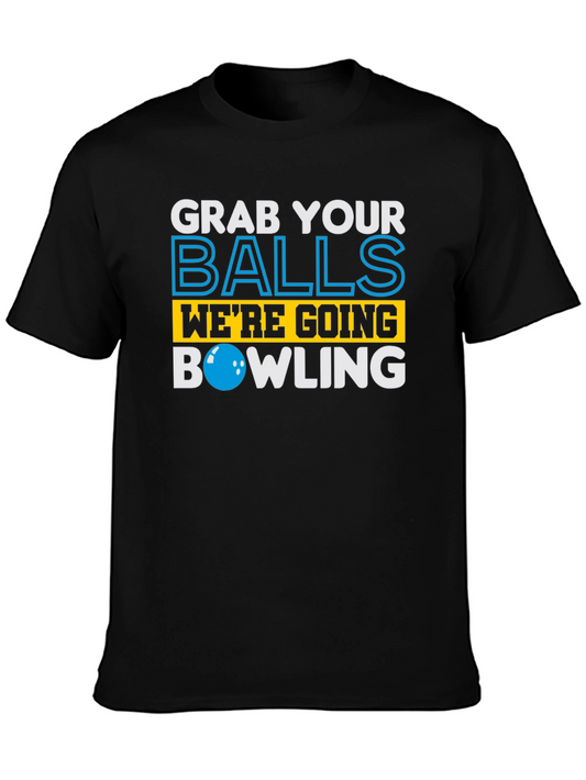 Grab Your Balls Bowling Graphic Tee - Funny Bowling Shirt
