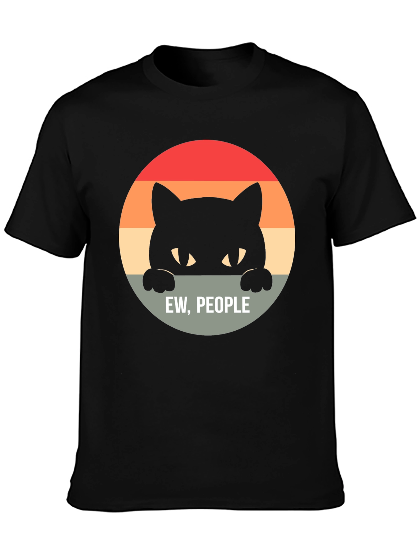 Ew People Black Cat T-Shirt