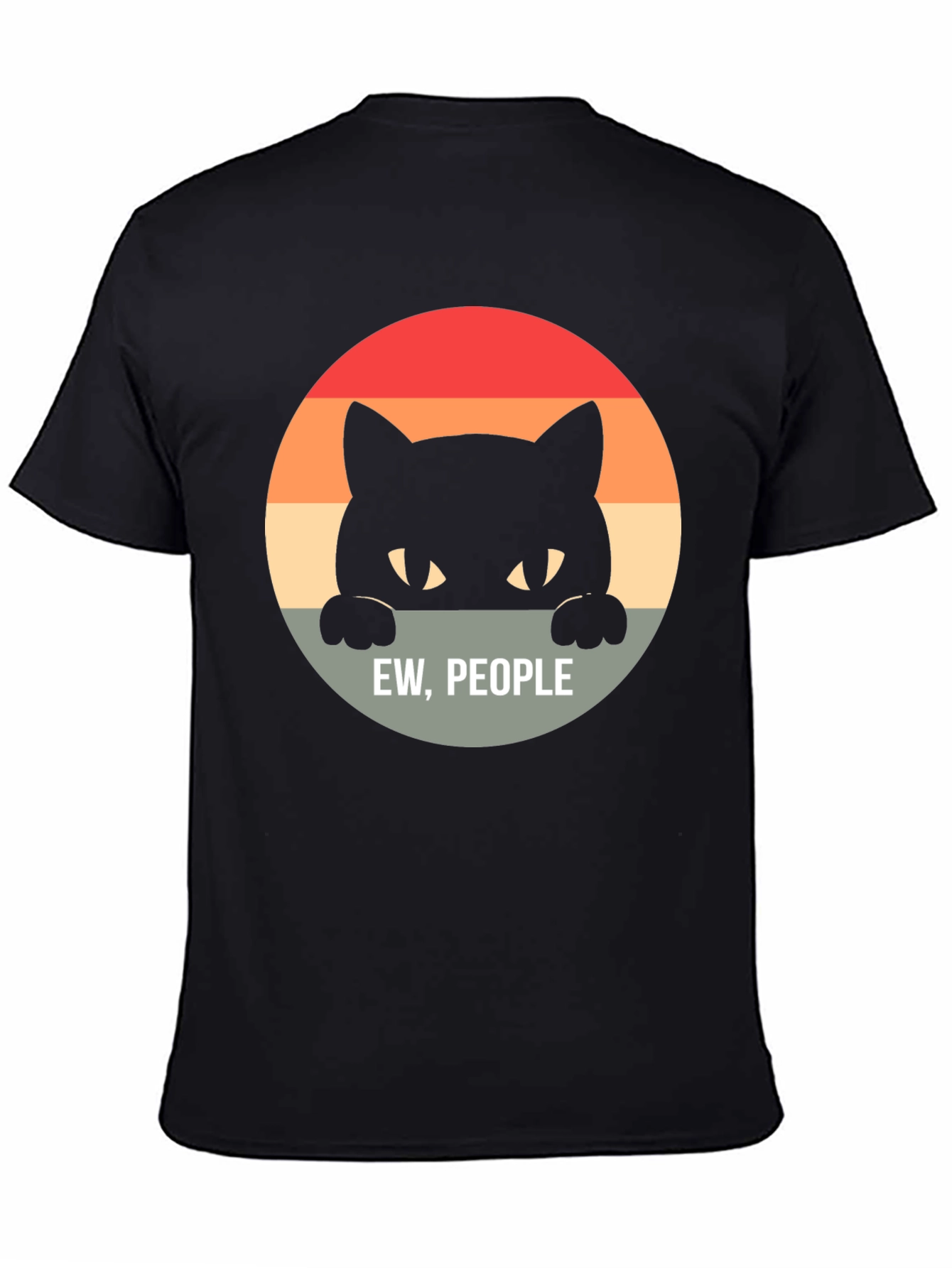 Ew People Black Cat T-Shirt