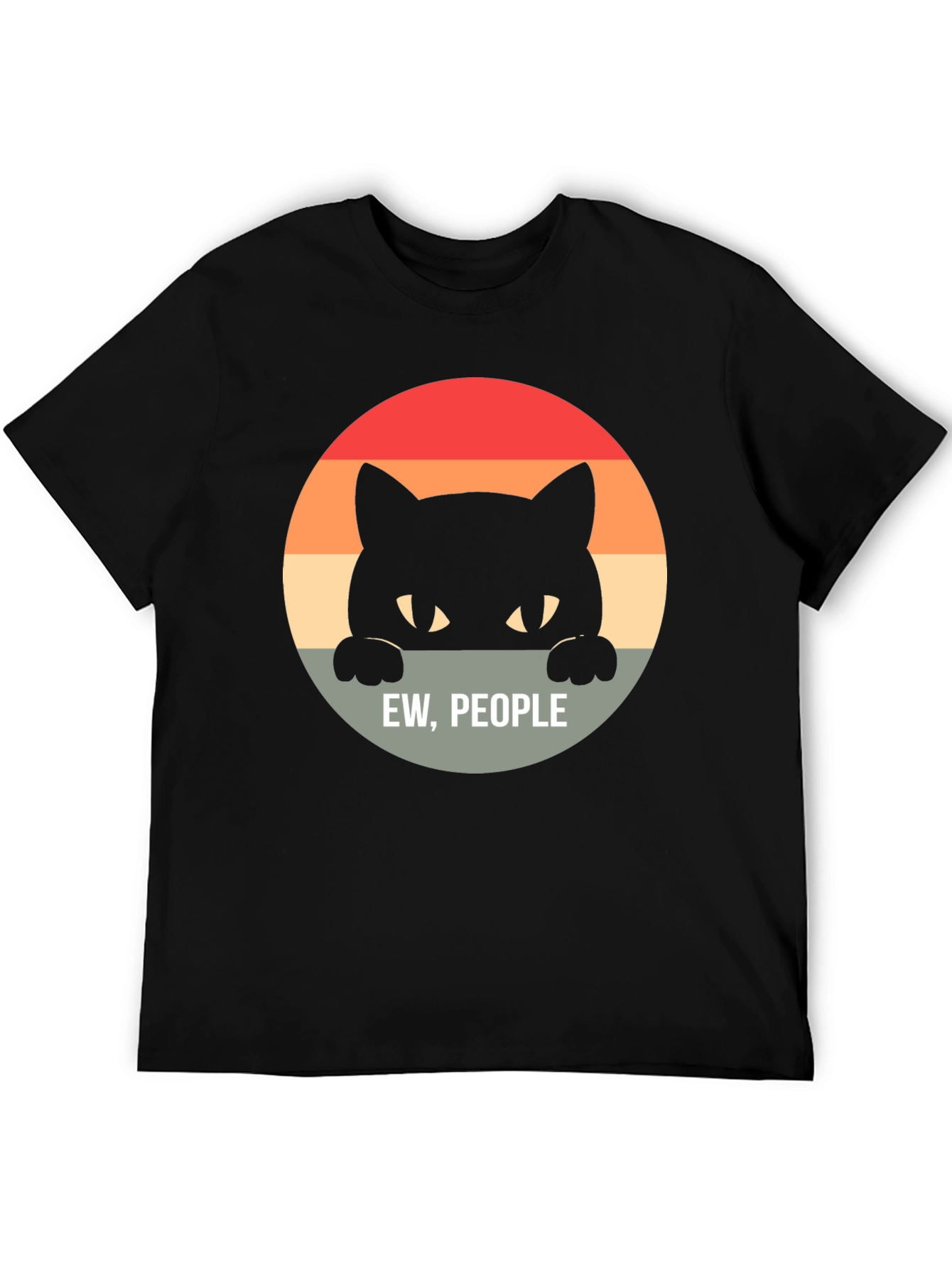 Ew People Black Cat T-Shirt