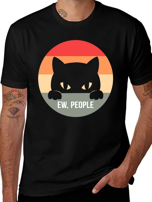 Ew People Black Cat T-Shirt