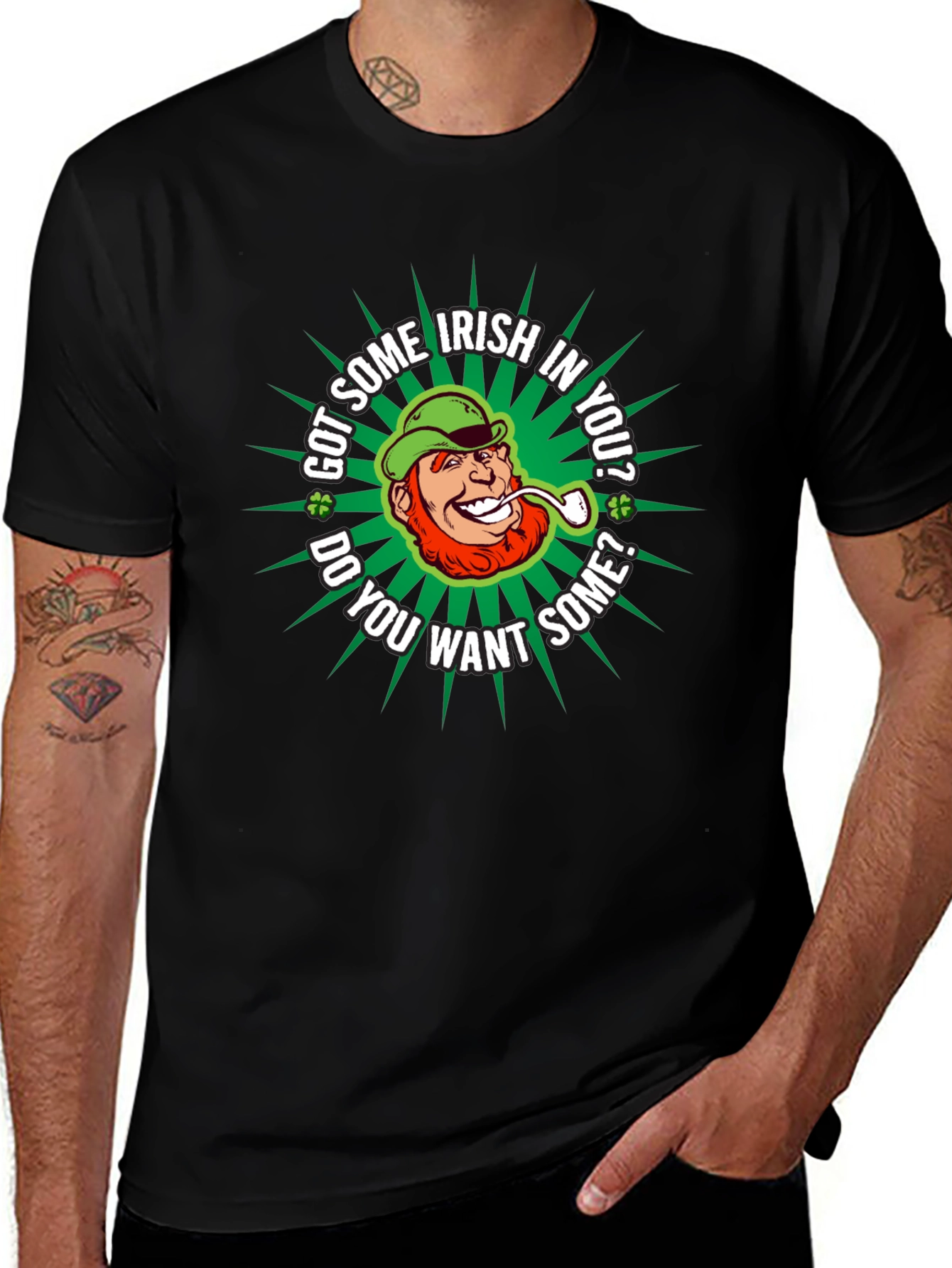 Funny St. Patricks Day Irish Leprechaun Graphic T-Shirt