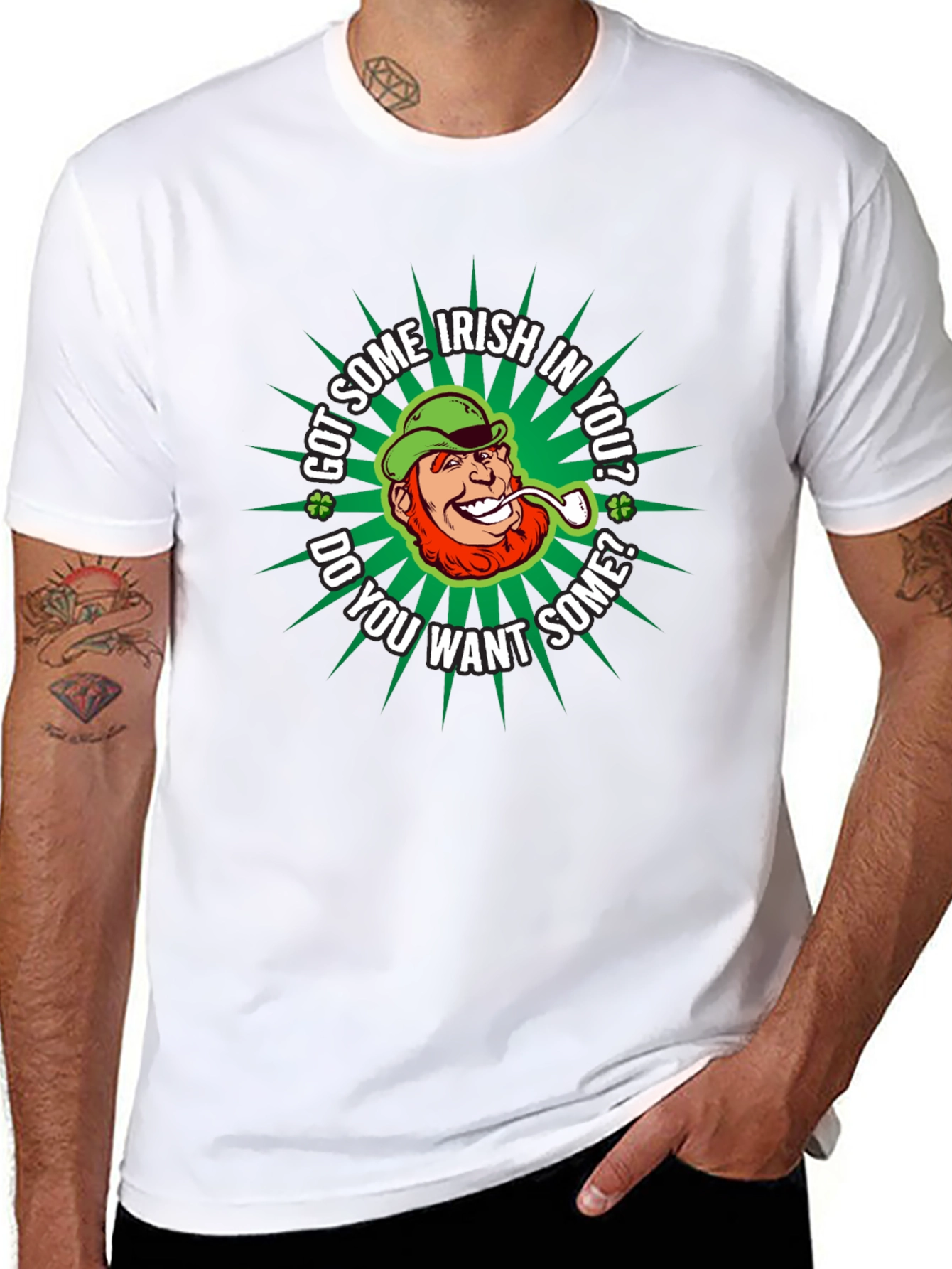 Funny St. Patricks Day Irish Leprechaun Graphic T-Shirt