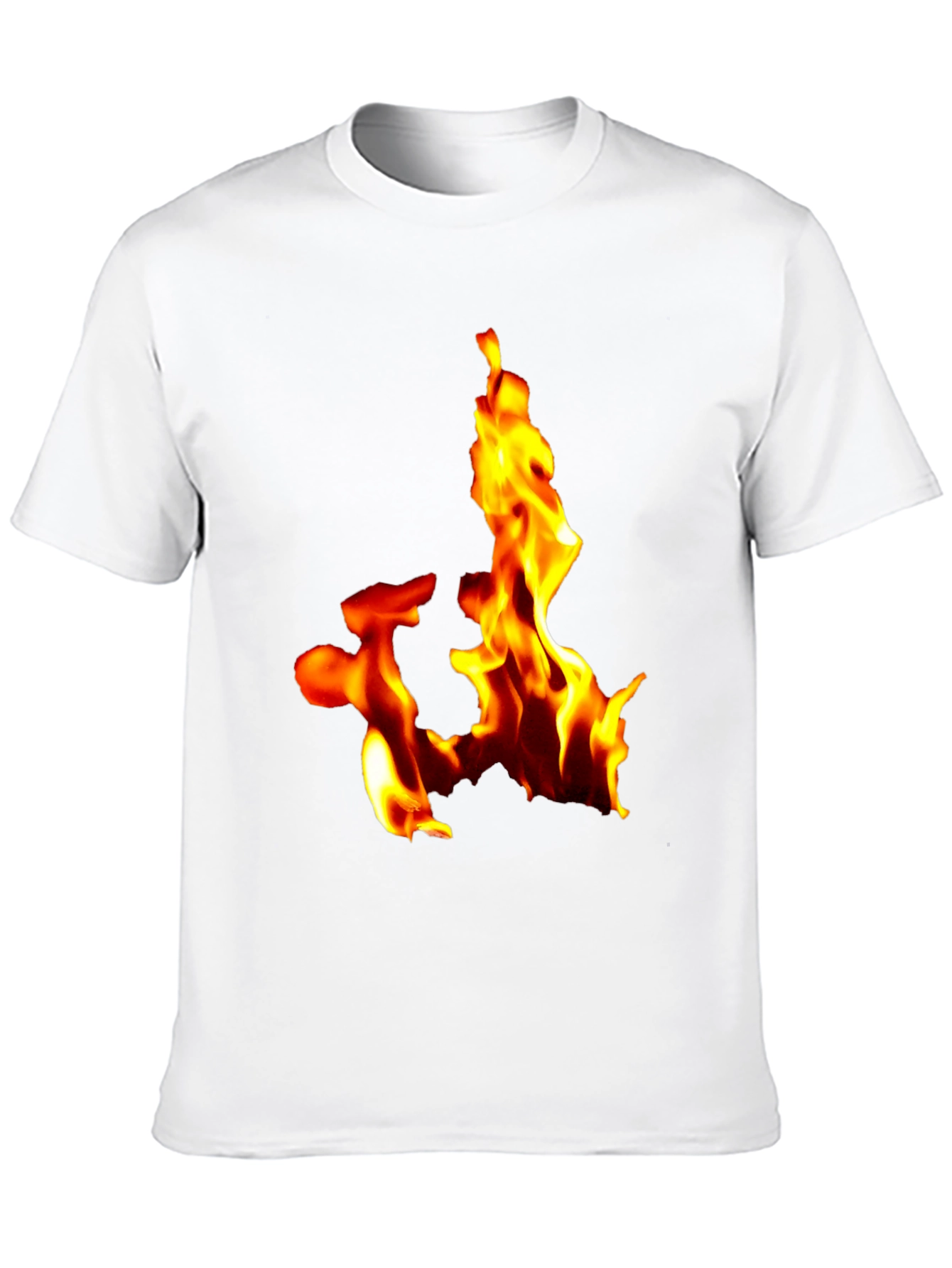 Fiery Flames Graphic Tee - Bold Black T-Shirt