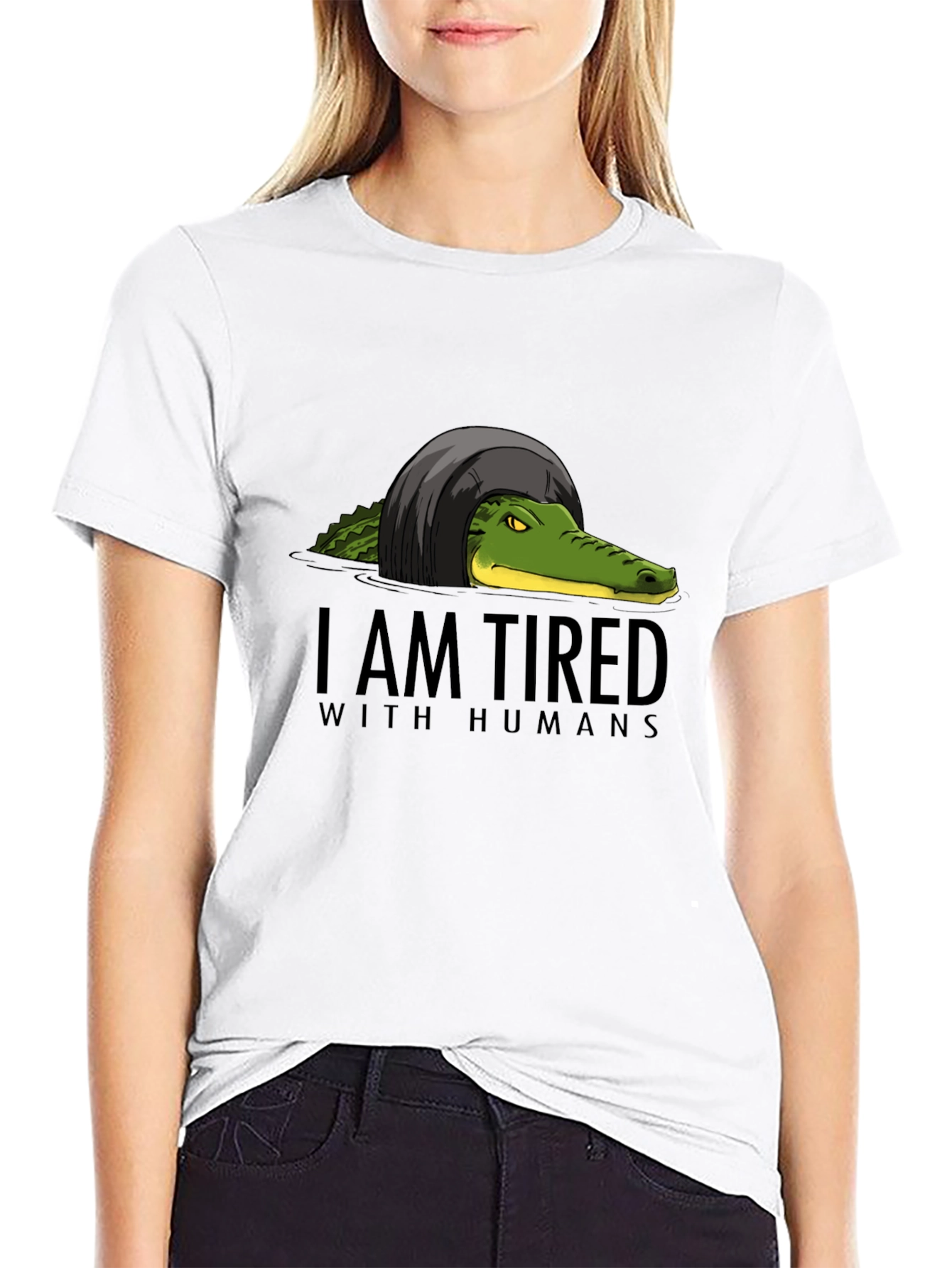 I Am Tired With Humans Alligator T-Shirt