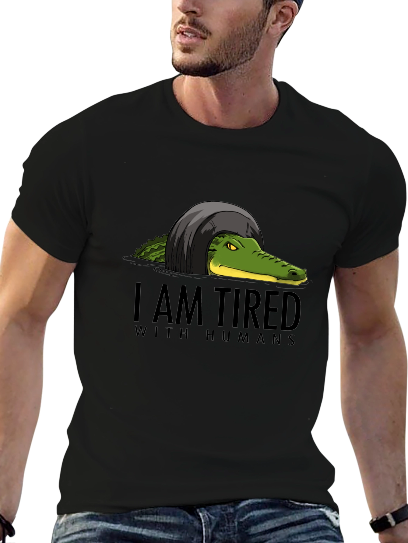 I Am Tired With Humans Alligator T-Shirt