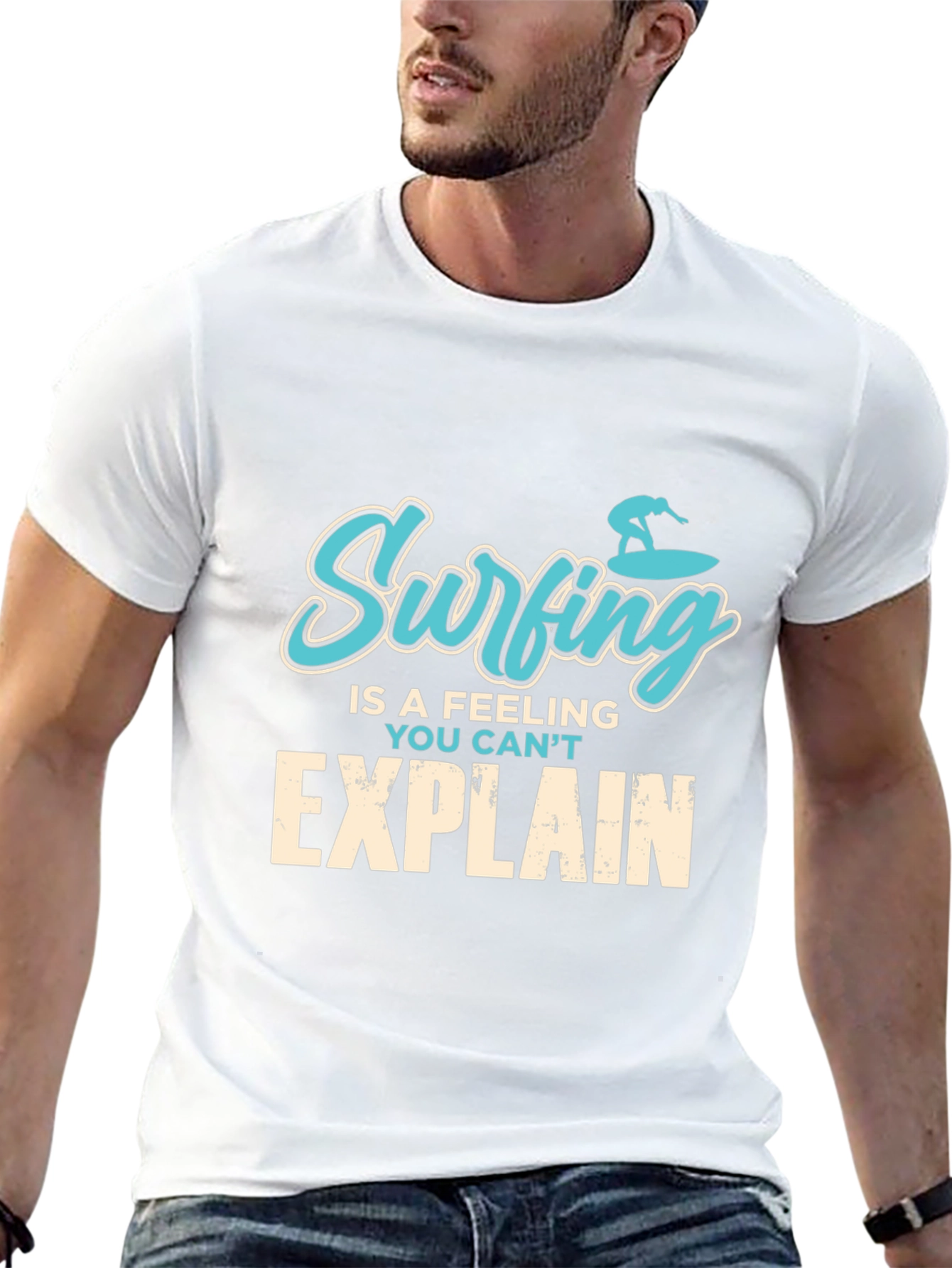 Surfing Feeling Graphic Tee - Mens Black T-Shirt