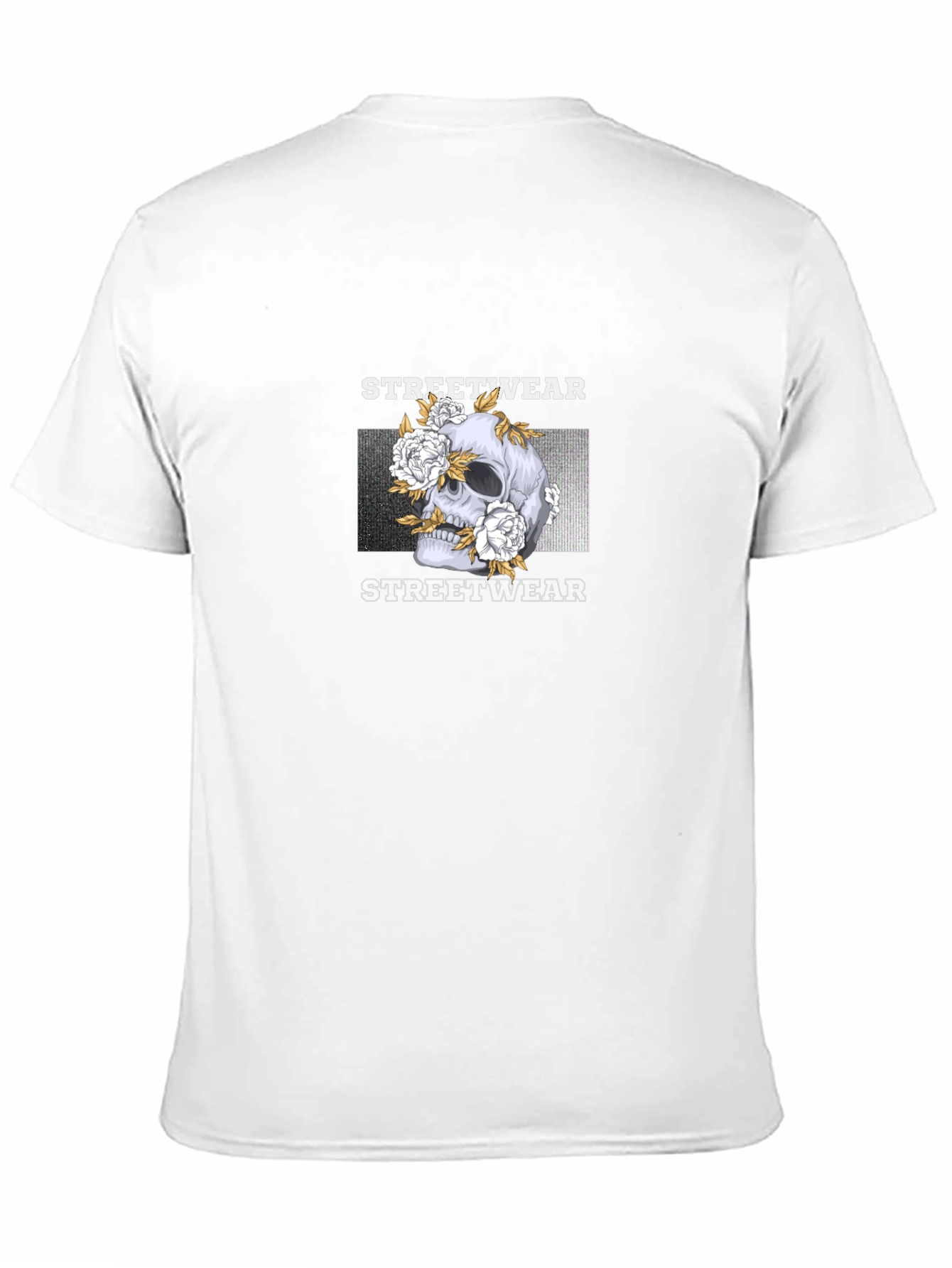 Skull & Floral Streetwear Graphic Tee