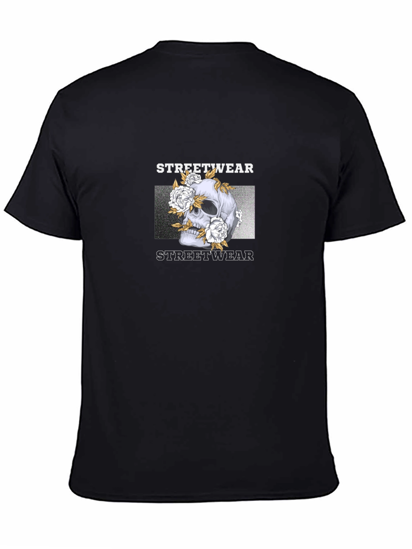 Skull & Floral Streetwear Graphic Tee