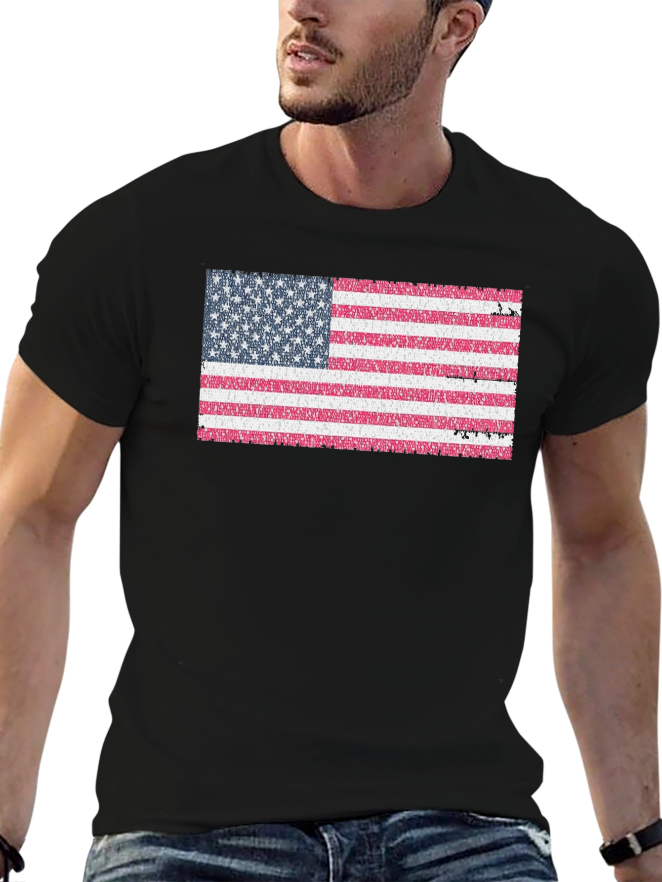 USA Flag Graphic Tee - Patriotic American Pride T-Shirt