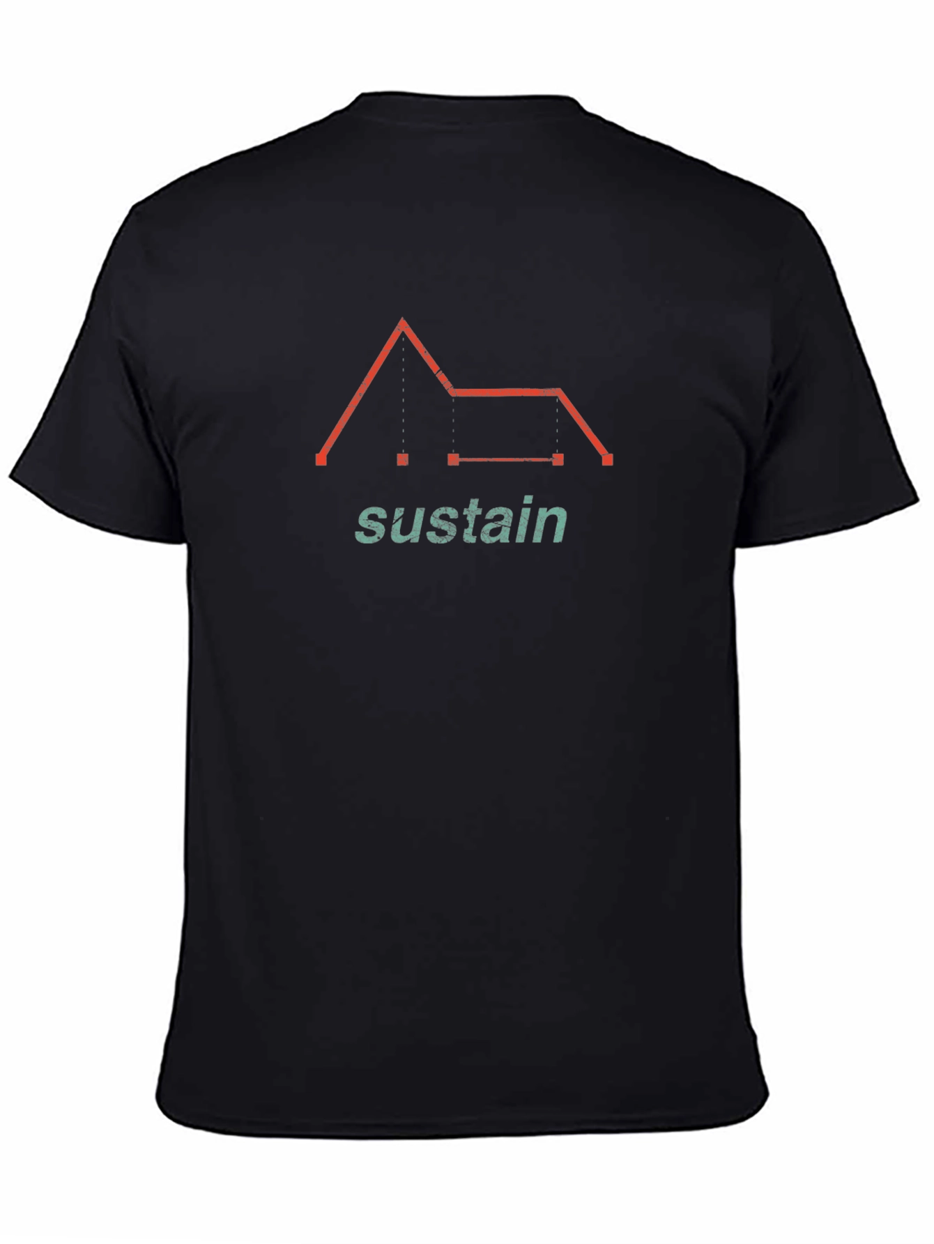Sustain Graphic Print Black T-Shirt