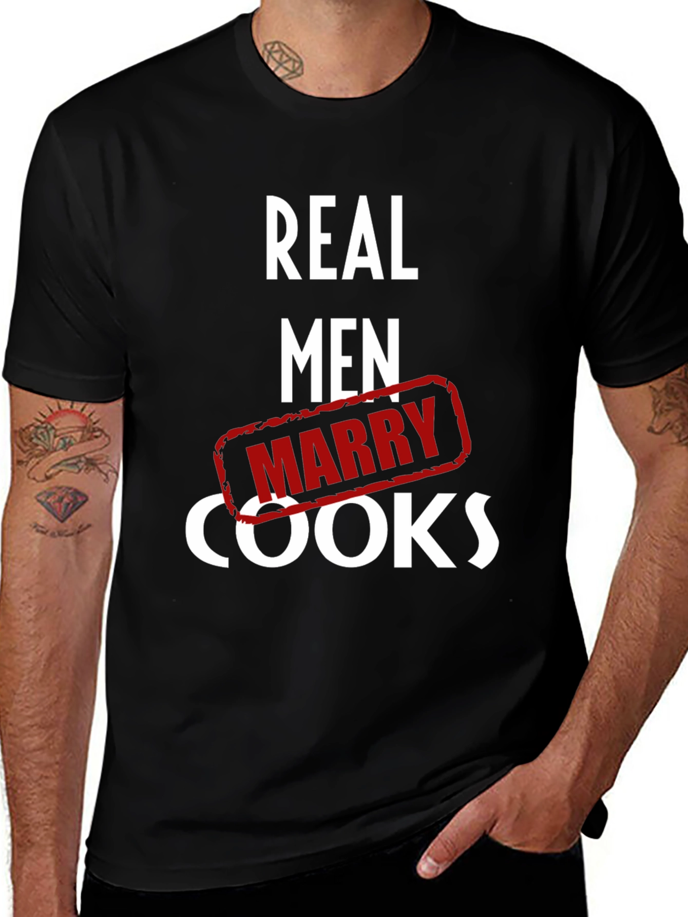 Real Men Marry Cooks Graphic T-Shirt