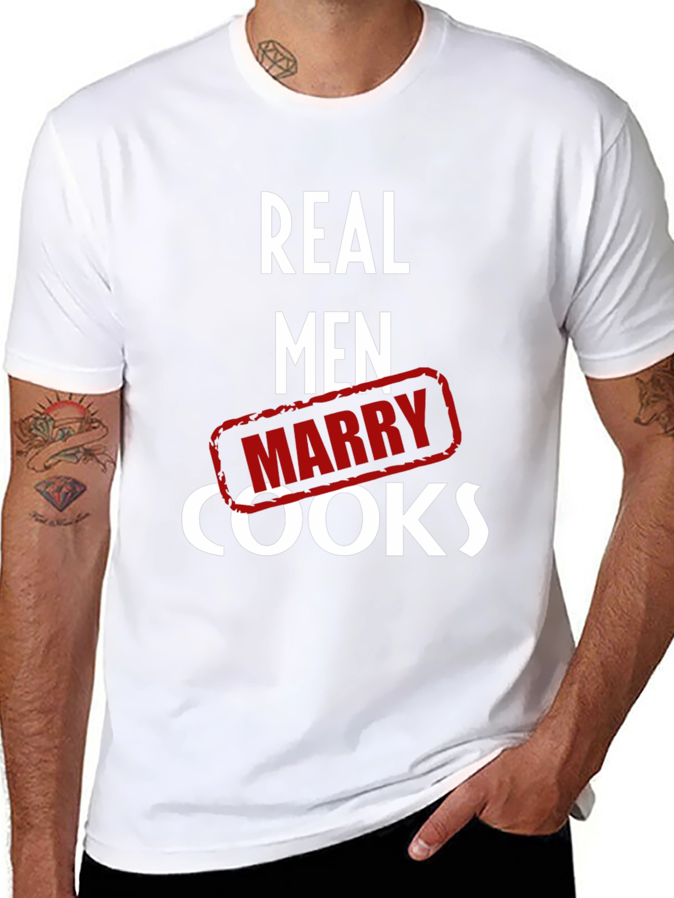 Real Men Marry Cooks Graphic T-Shirt