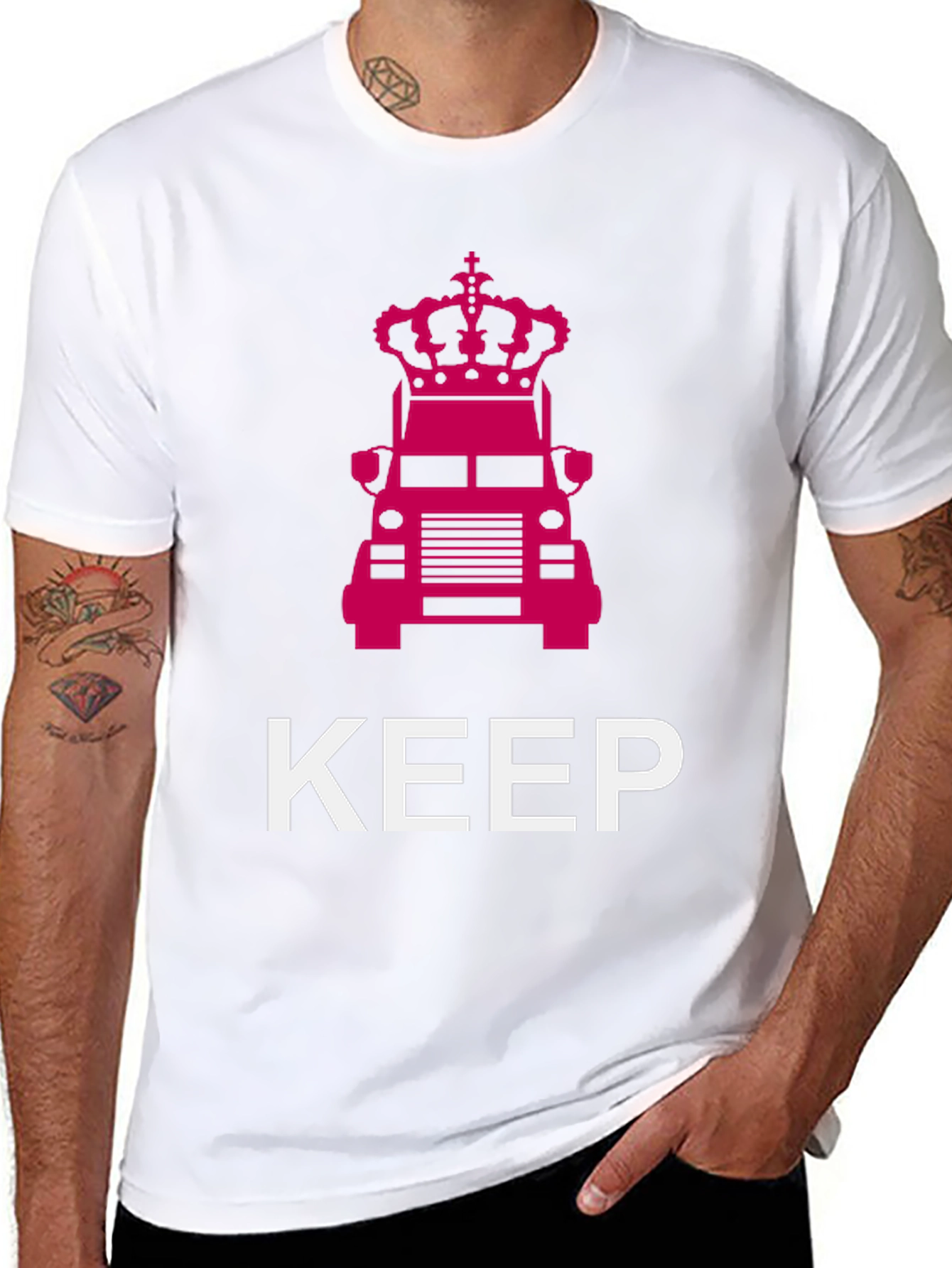 Keep Truckin Crown Graphic Tee - Black