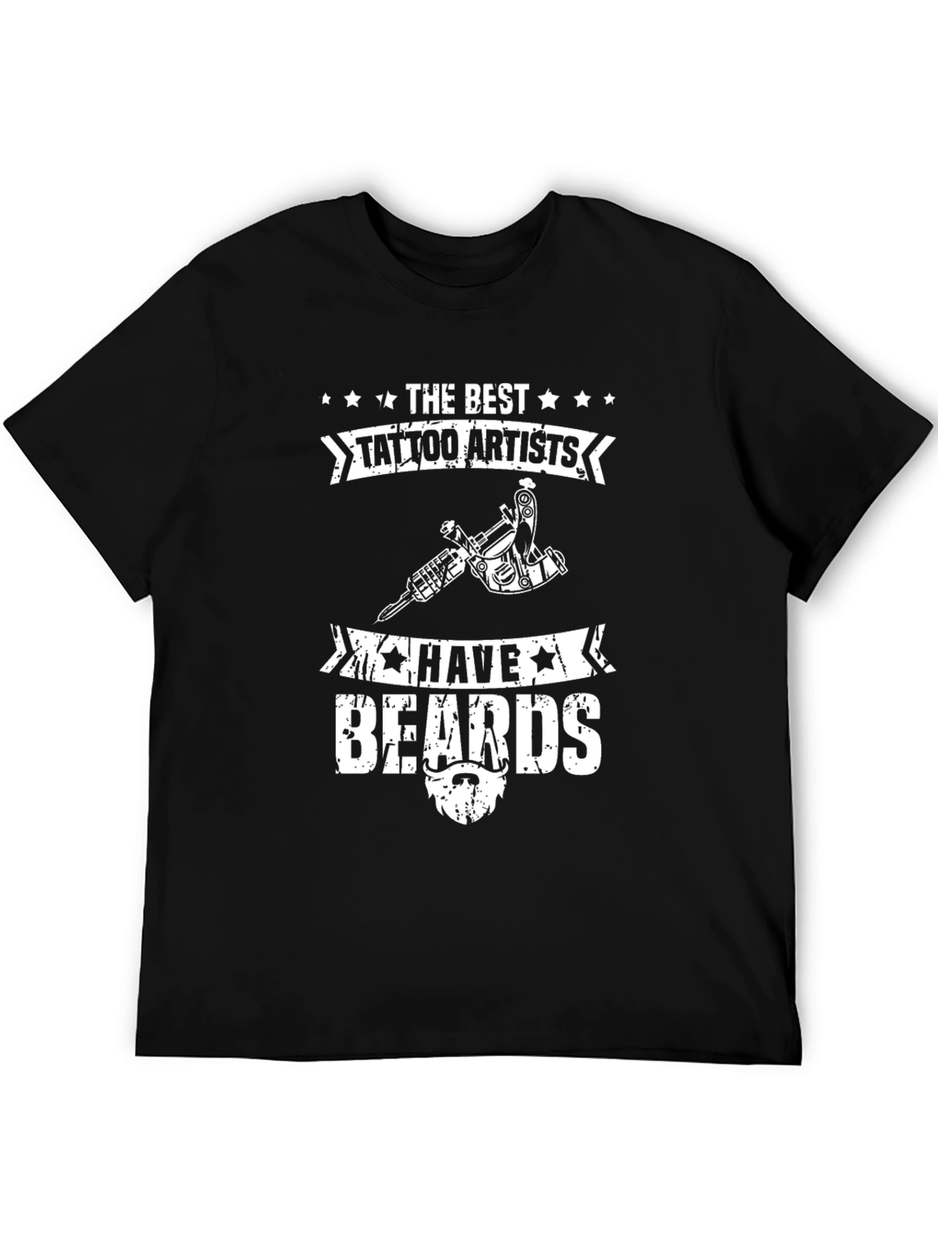 Tattoo Artist Beard Black Graphic Tee