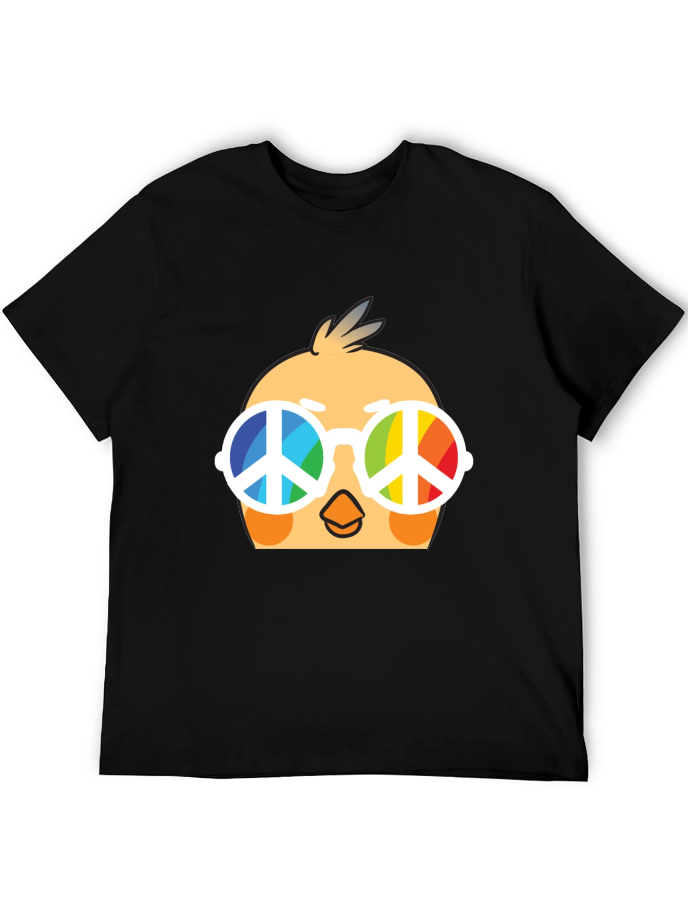 Cool Chick Peace Sign T-Shirt - Black Cotton Tee