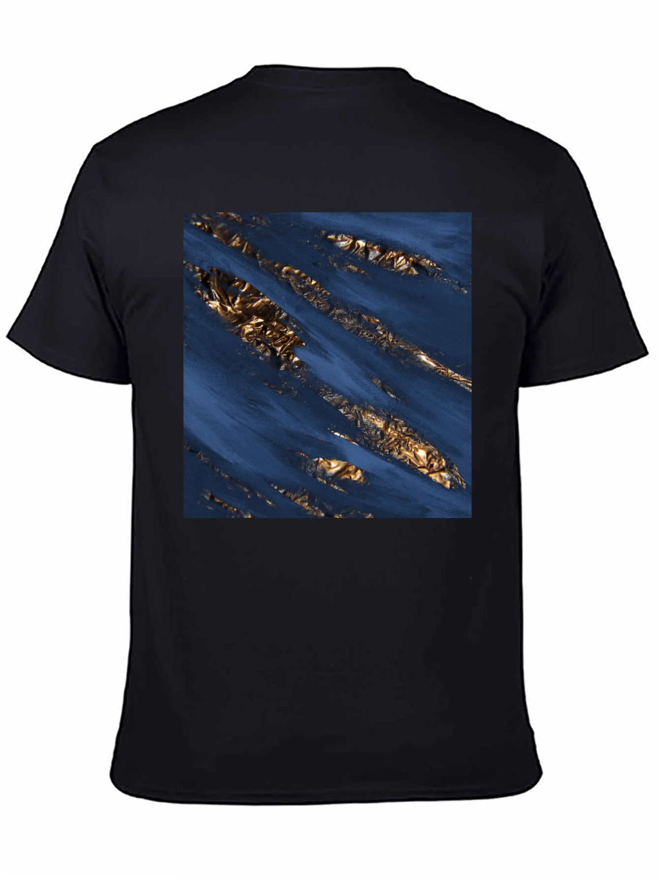 Abstract Gold Foil T-Shirt - Modern Graphic Tee