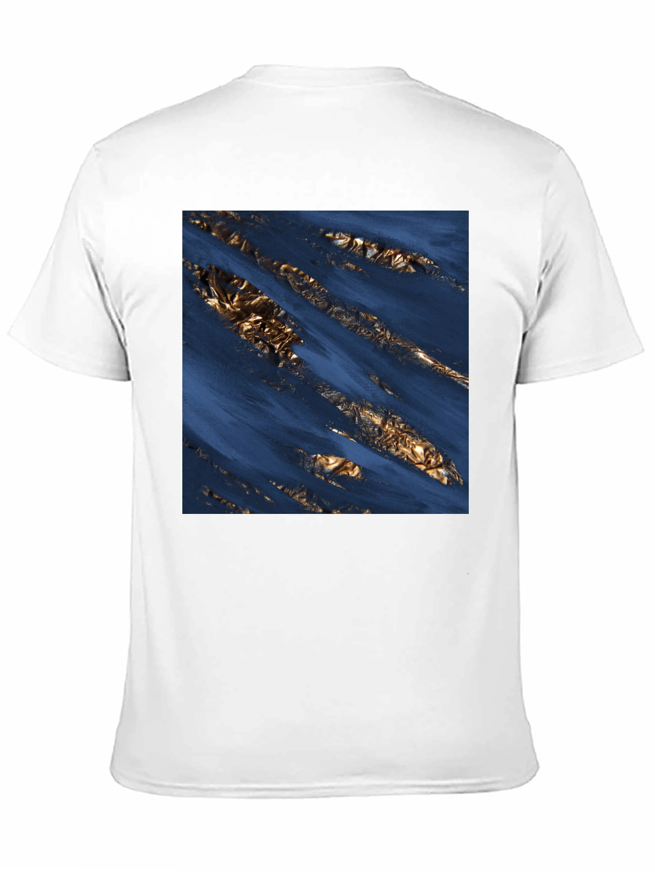 Abstract Gold Foil T-Shirt - Modern Graphic Tee