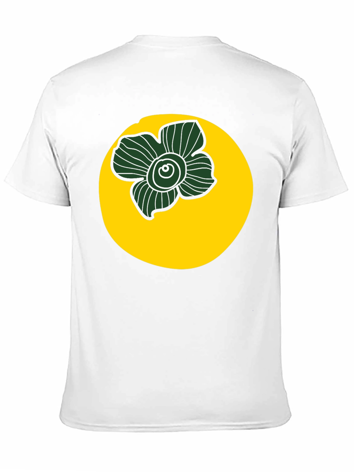 Black Tee with Floral Circle Graphic