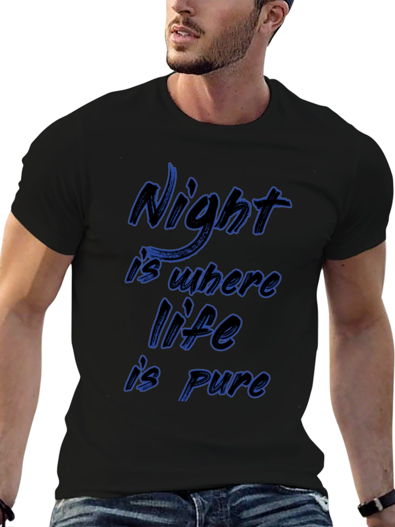 Night Is Where Life Is Pure Graphic T-Shirt