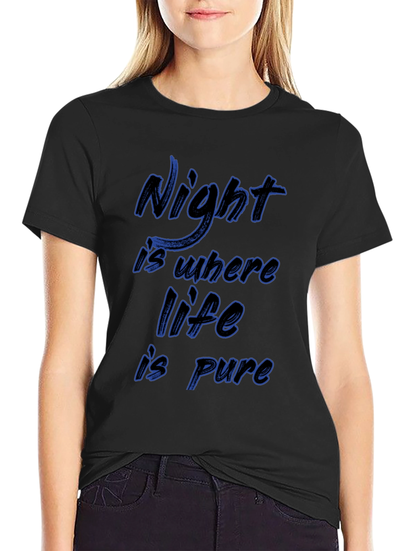 Night Is Where Life Is Pure Graphic T-Shirt