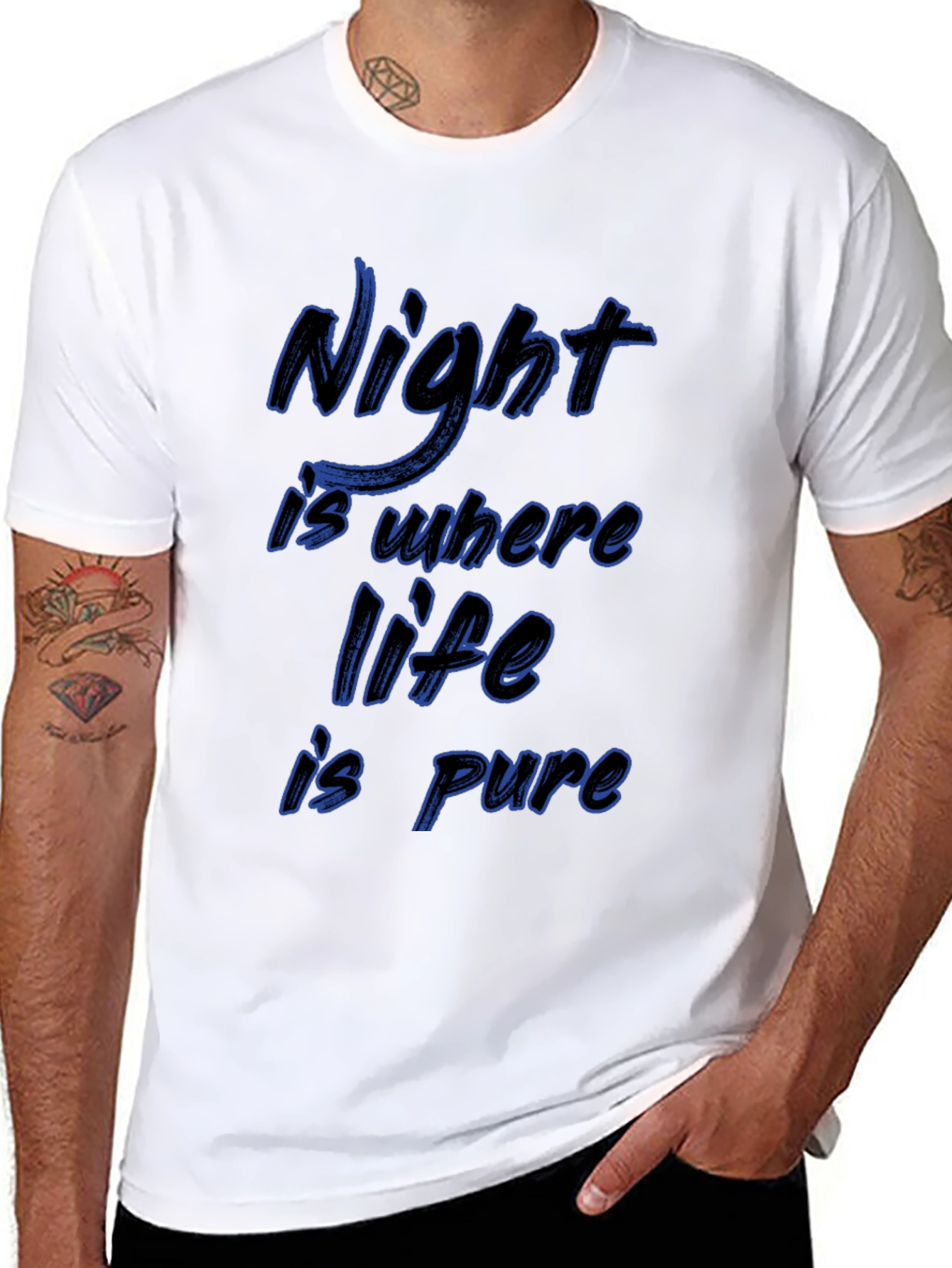 Night Is Where Life Is Pure Graphic T-Shirt