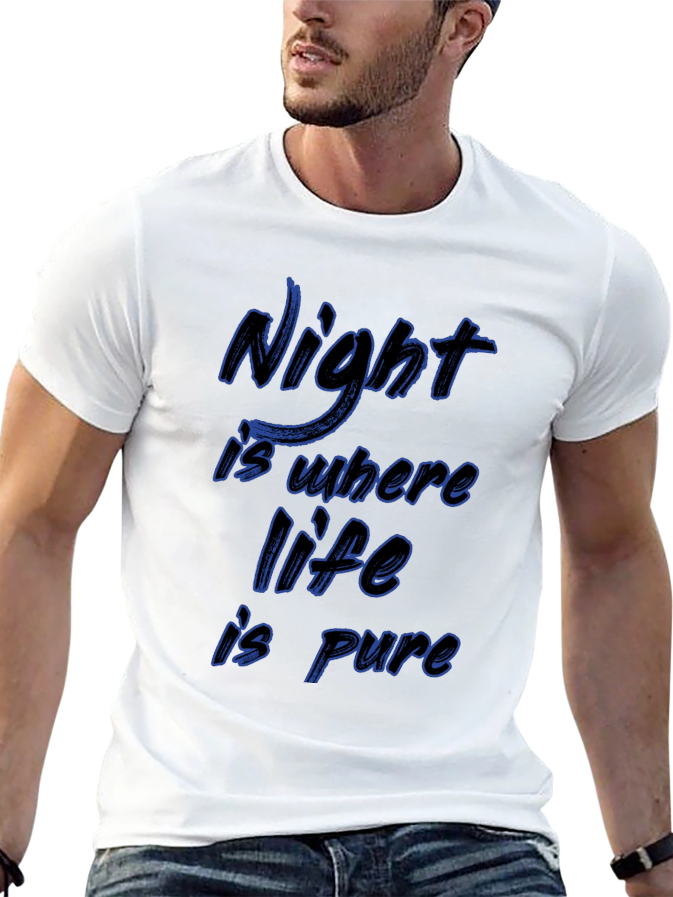 Night Is Where Life Is Pure Graphic T-Shirt