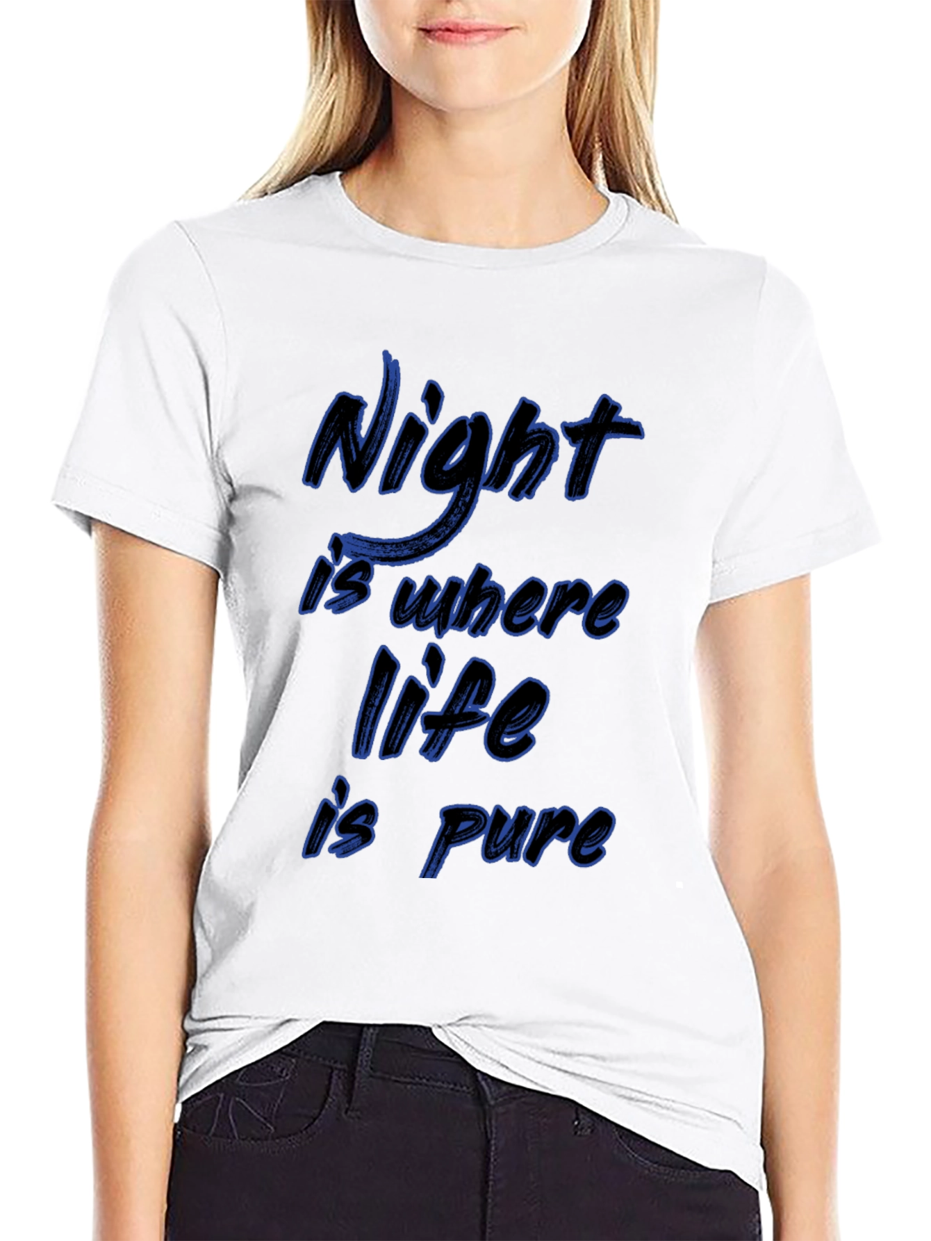 Night Is Where Life Is Pure Graphic T-Shirt